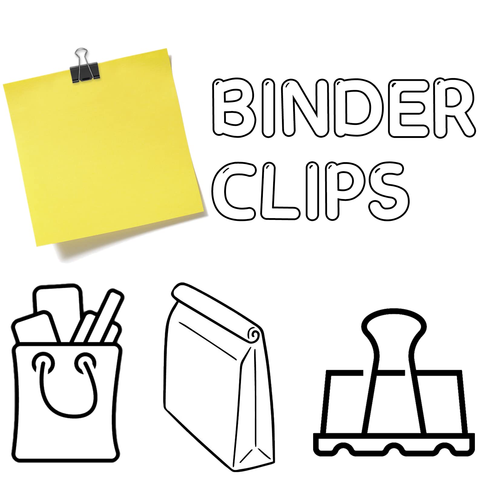 120 Pack Black Binder Clips 0.75 Inch - Small Paper Clamps for Office, School, Home & Business - Organize Documents, Notes & Files - Durable Mini Binder Clips for Office Supplies, Paperwork & Crafting