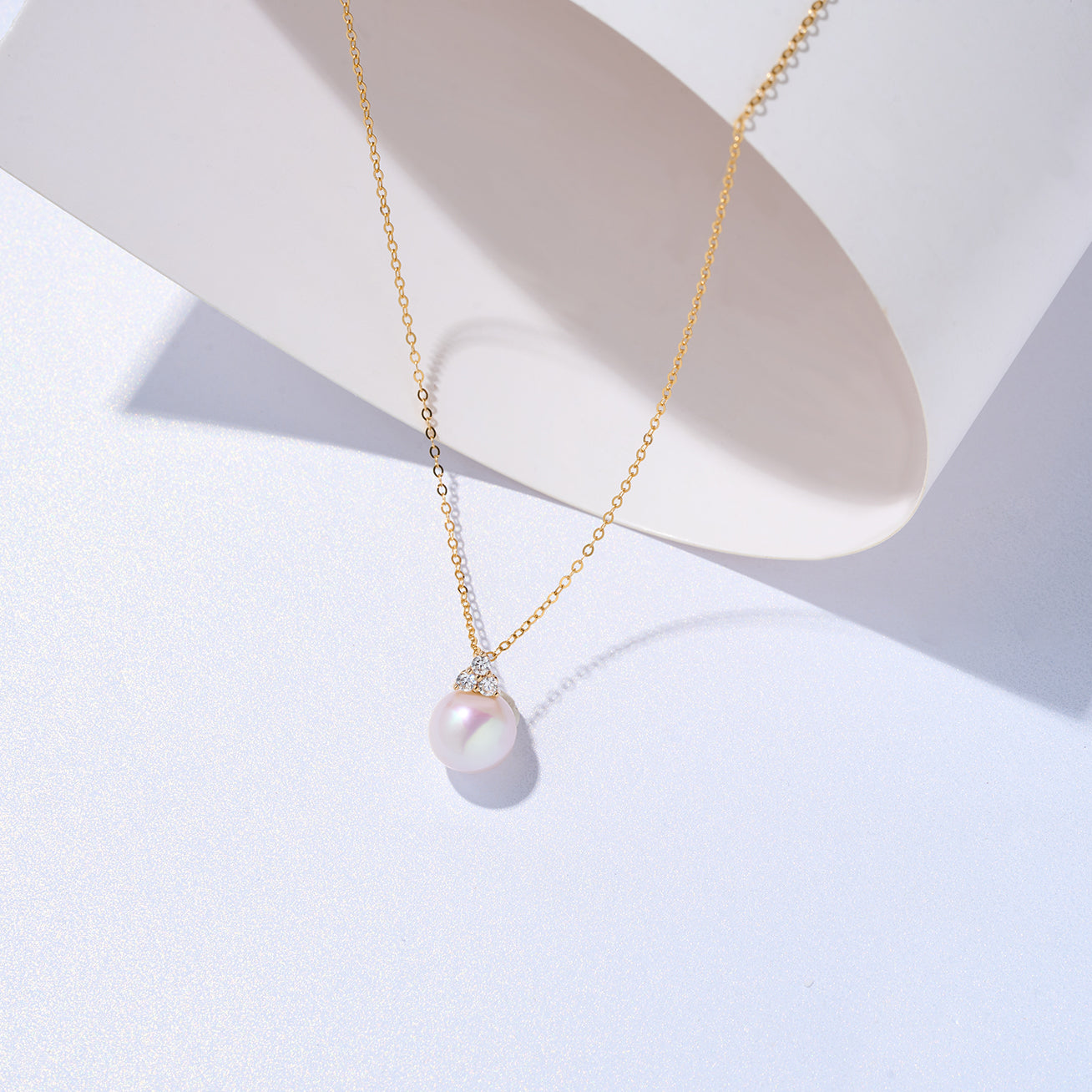 18K Solid Gold Freshwater Pearl Necklace for Women - Elegant Classic Jewelry Gift for Birthday, Anniversary & Special Occasions