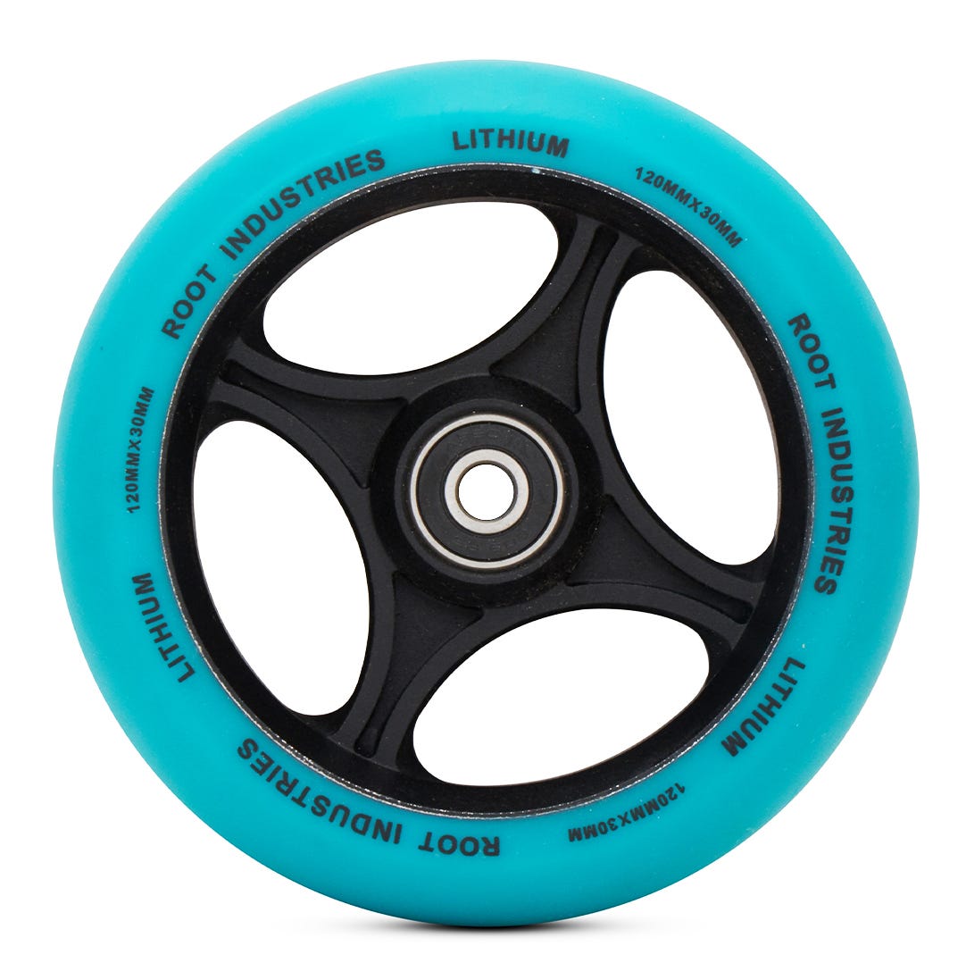 Root Industries 120mm Lithium Wheels - High-Performance Skateboard & Longboard Wheels for Smooth Rides on Pavement and Cruising