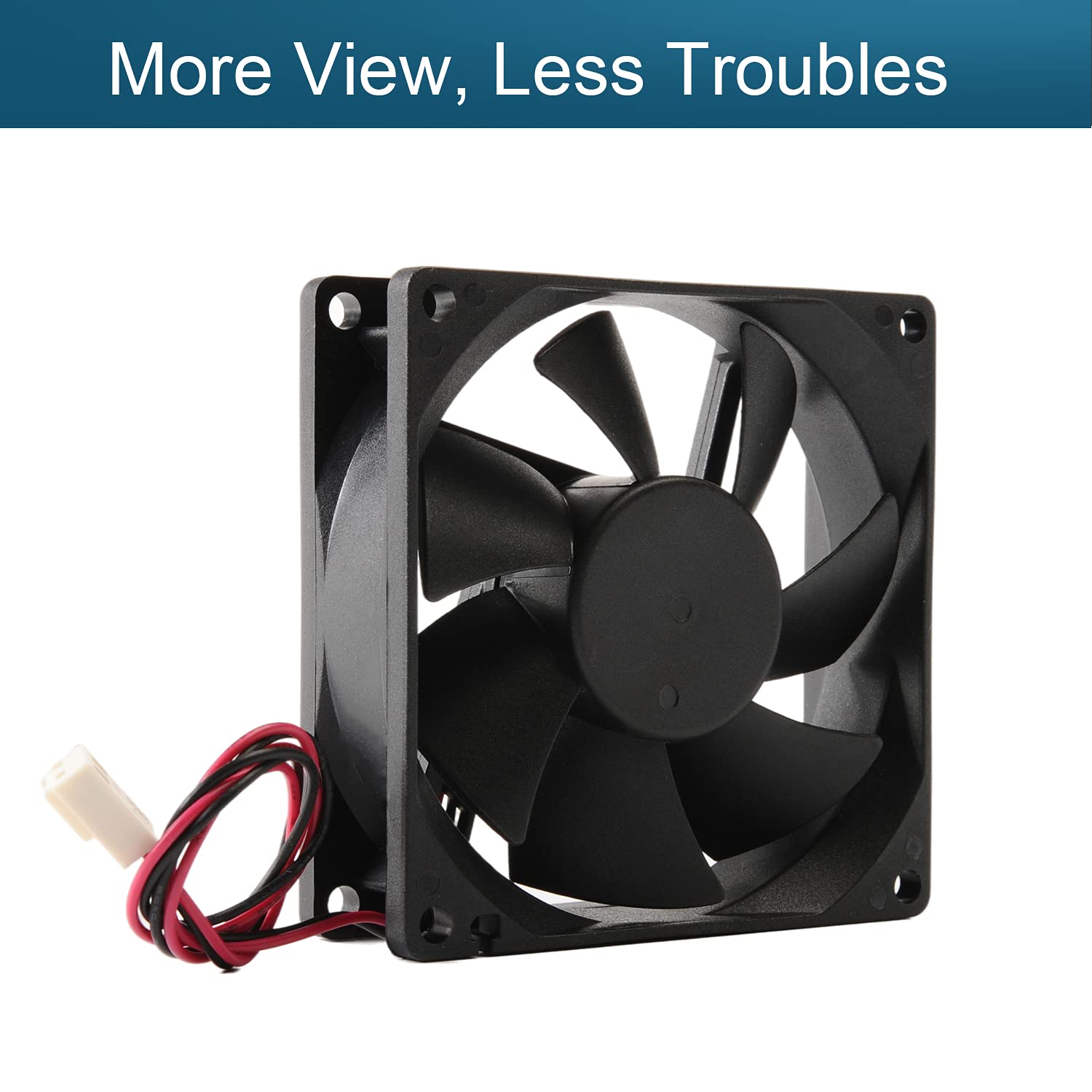 Fielect 80x80x15mm 12V Brushless DC Cooling Fan - Long Life Sleeve Bearing, 0.23A Mini Computer Case Fan (1 Pack) for PC Cooling, Electronics, and Server Rack Ventilation