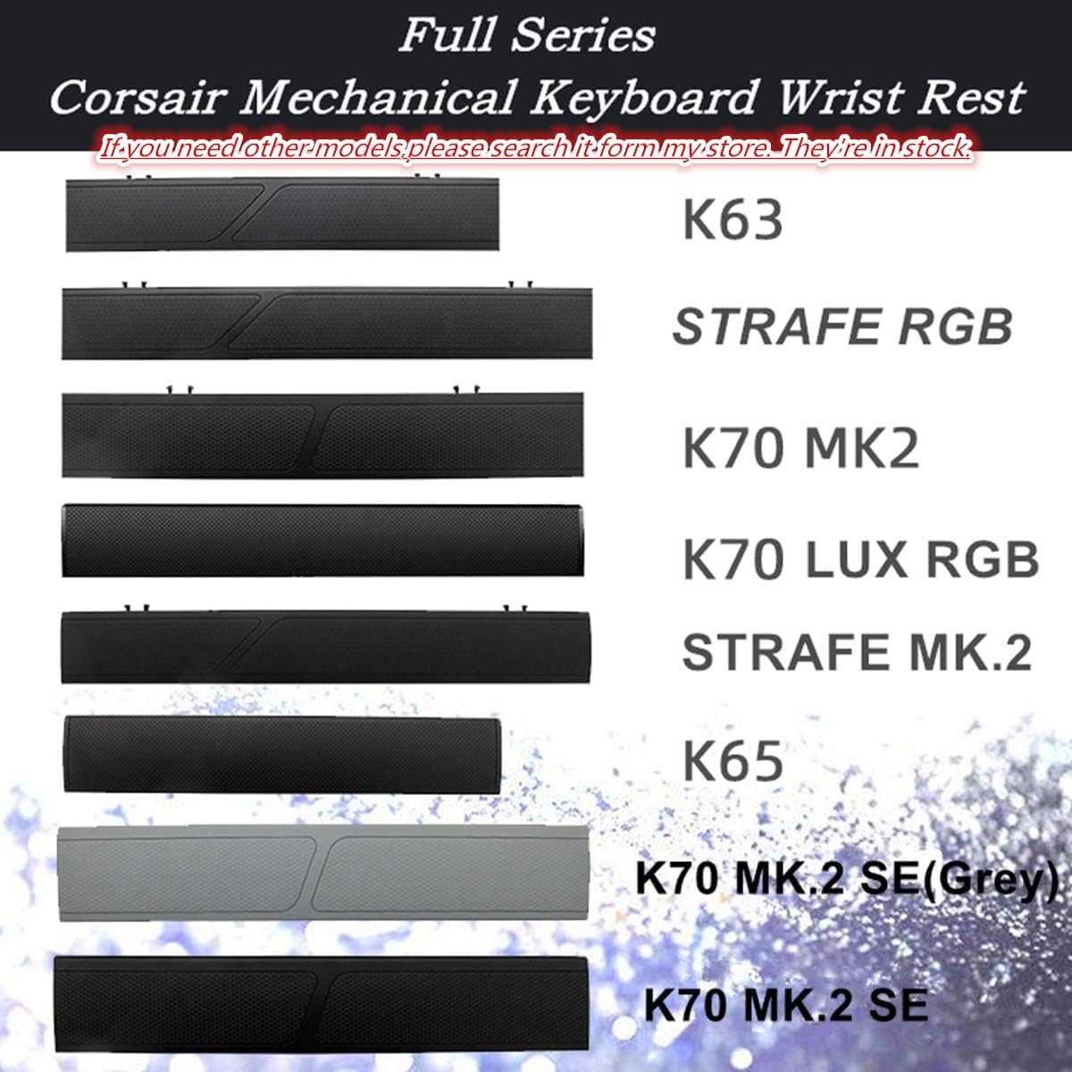 Ergonomic Memory Foam Wrist Rest for Corsair K70 RGB MK.2 - Gaming Comfort