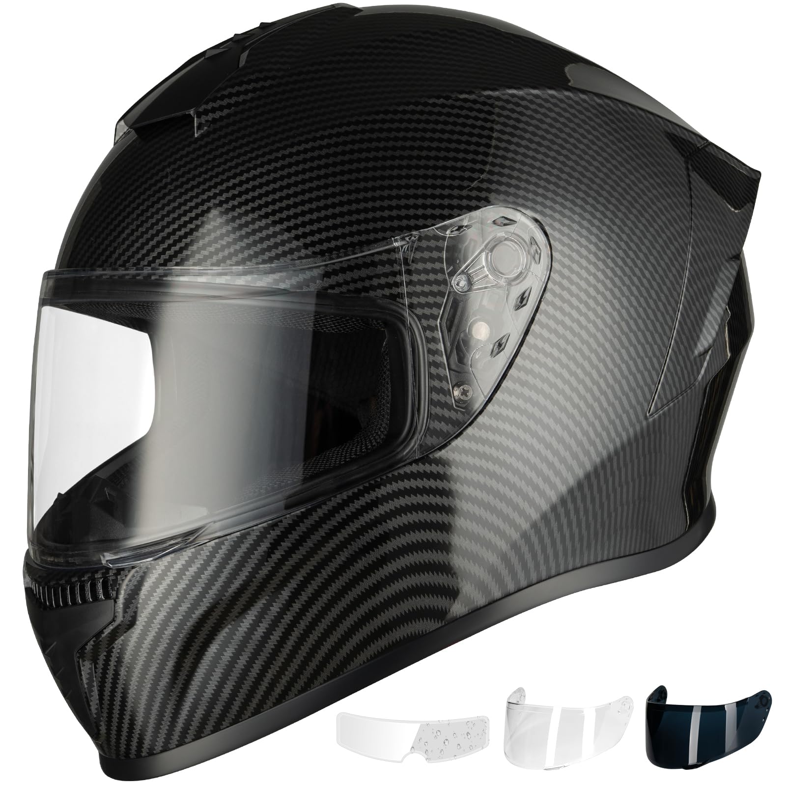 Favoto DOT Approved Full Face Motorcycle Helmet for Adults - Men & Women Snowmobile & Dirt Bike Helmet with Anti-Fog Film | Ideal for Street Riding, Off-Road Adventures & Winter Sports