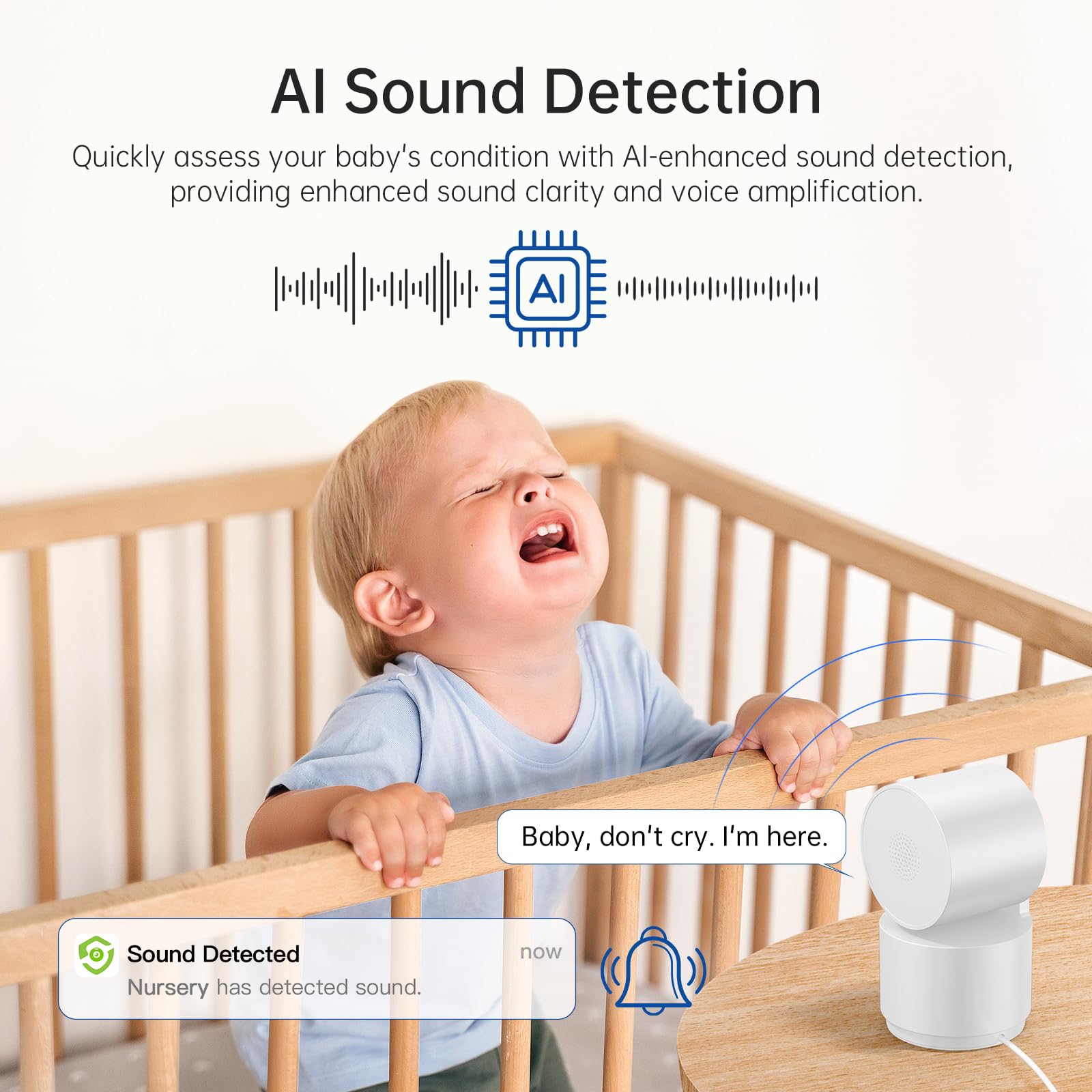 SYMYNELEC 3K Indoor Security Camera - 2.4G WiFi Wireless Baby Monitor with Night Vision & Phone App - Smart Pet/Dog/Kids Monitoring Camera for Home, Nursery & Room (2-Pack) - Perfect for Baby Watching, Pet Care & Home Surveillance