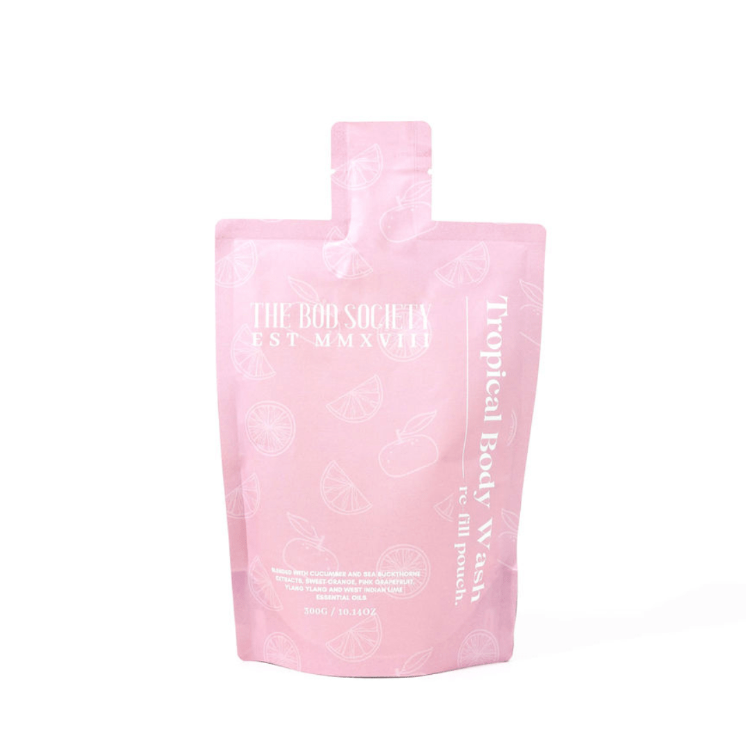 Refreshing Tropical Body Wash for Women & Men - Hydrating & Exfoliating Shower Gel with Coconut & Mango - Perfect for Summer, Vacation & Daily Use