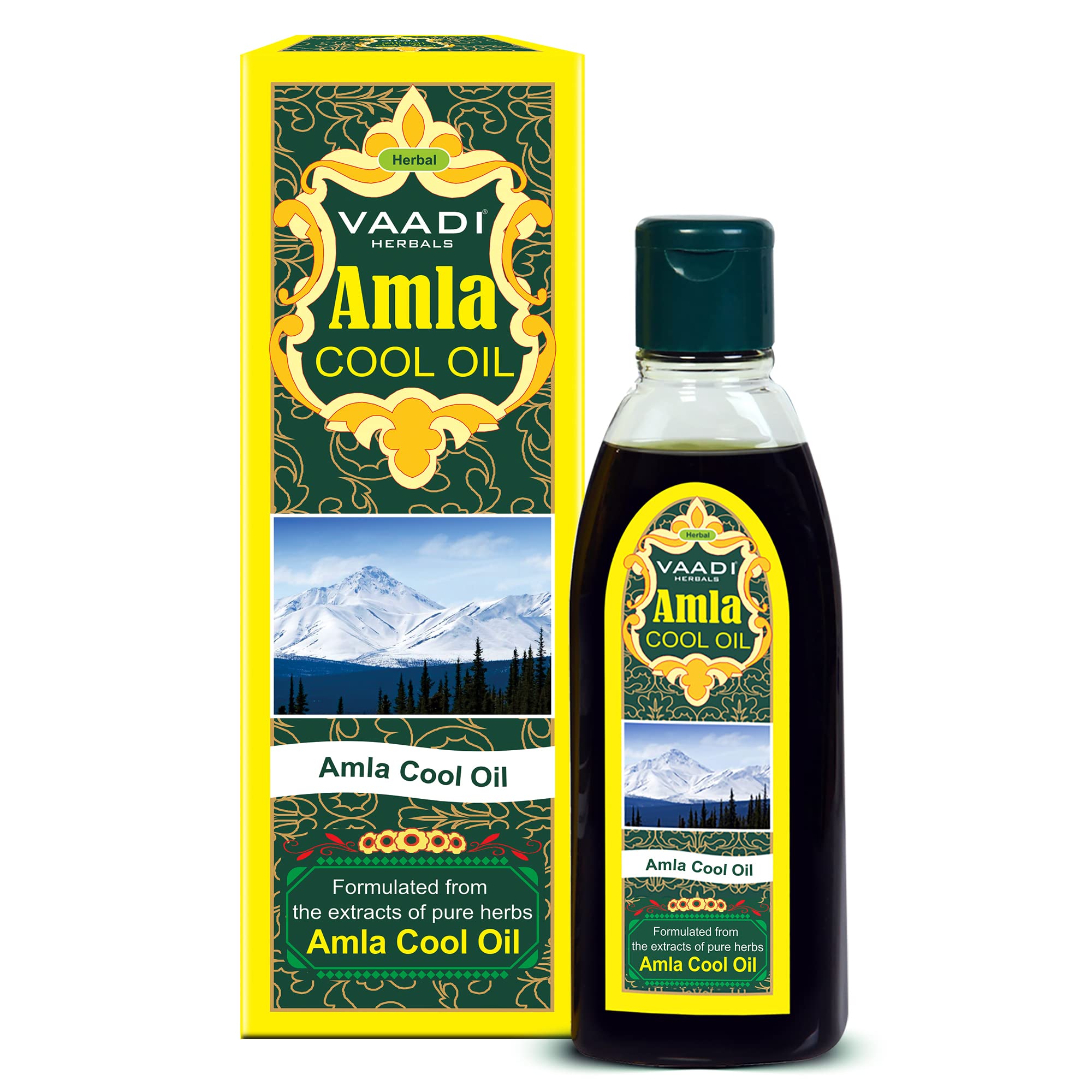 Vaadi Herbals Amla & Brahmi Herbal Oil Blend - 3 Pack (6.76 Oz Each) for Hair Growth, Scalp Care & Ayurvedic Treatment - Perfect for Daily Hair Massage & Natural Hair Regimen
