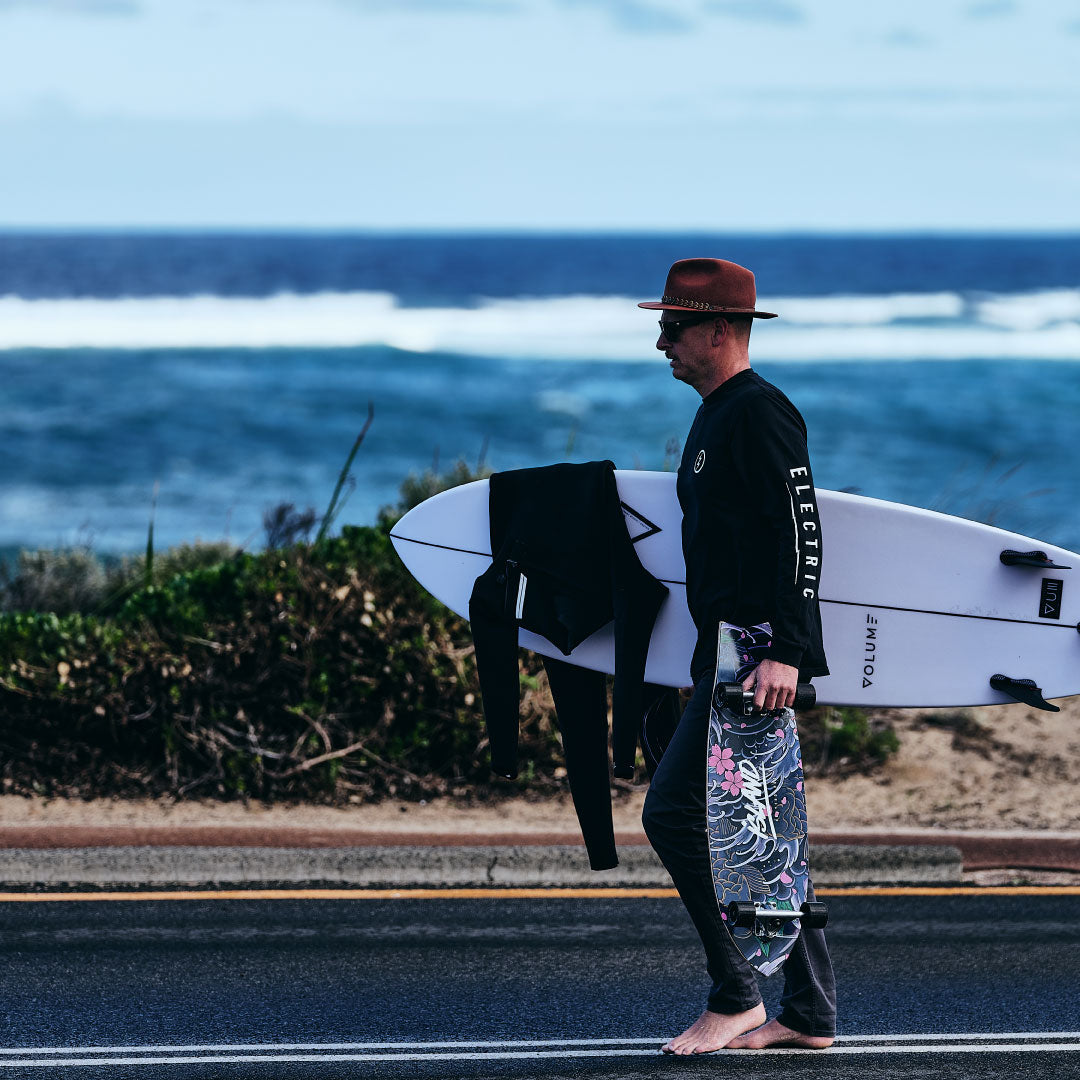 SKATE ISLAND FISH TAIL CRUISER 32 Inch Longboard Skateboard - Perfect for Cruising, Carving & Commuting | Durable Deck for Smooth Rides on Streets & Boardwalks