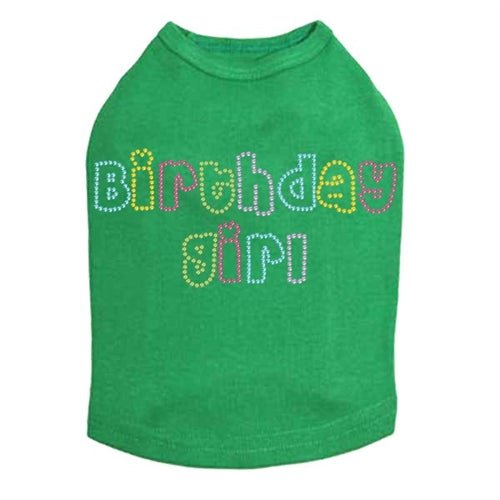 Birthday Girl Multicolor Dog Tank Top - Fun & Vibrant Pet Apparel for Birthday Parties & Special Occasions