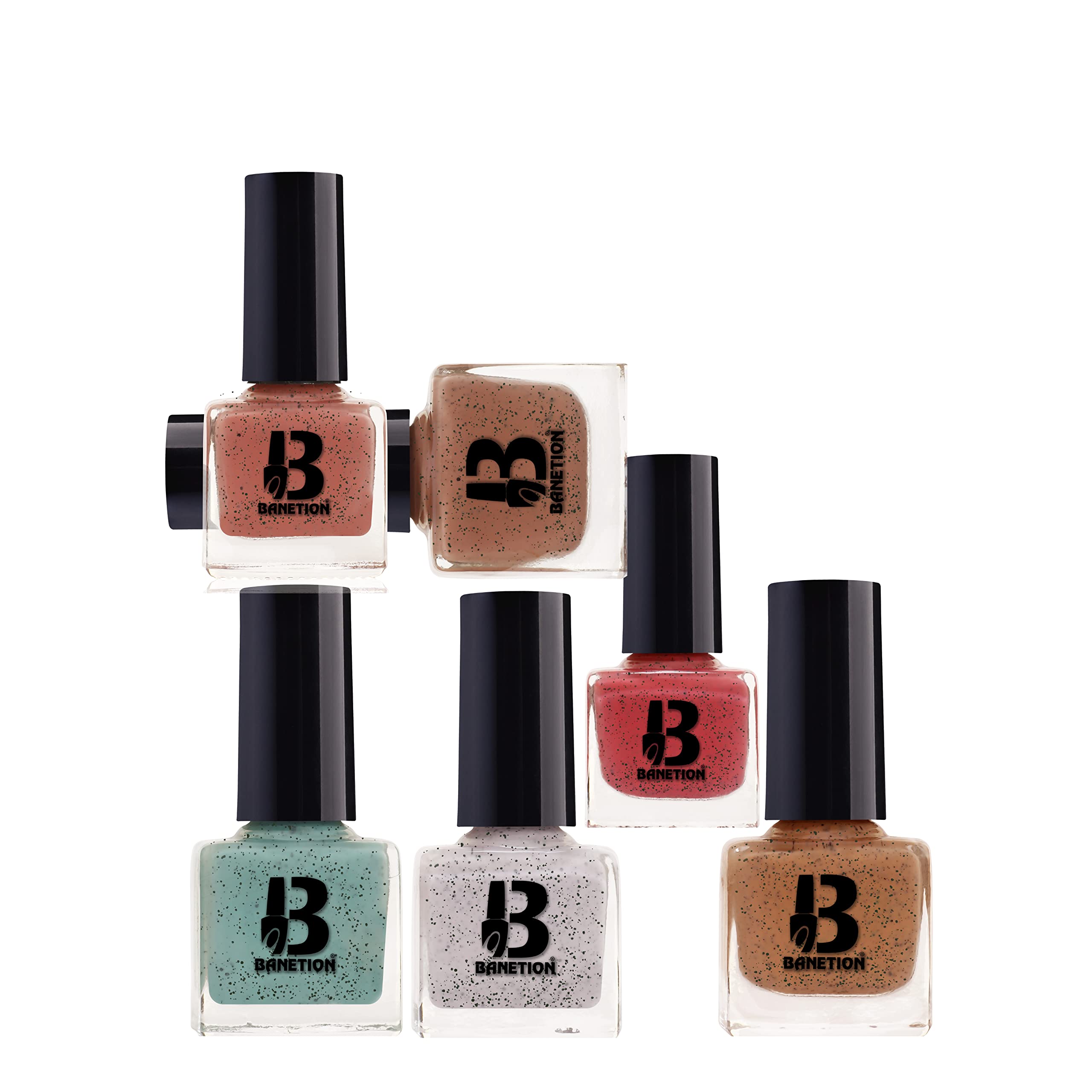 BANETION Fast Drying Long Lasting Matte Nail Polish - Vegan, Non-Toxic, Seaweed Enriched Formula - Cookie Matte Finish for Women - Perfect for Everyday Wear, Office, Parties & Special Occasions