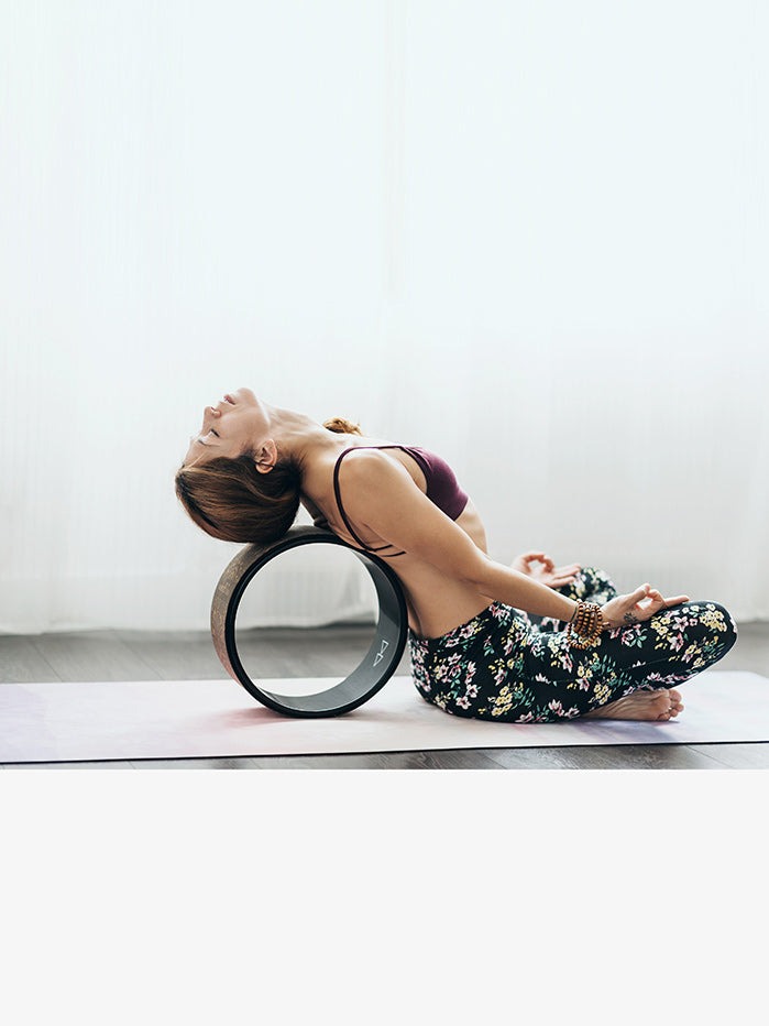 Yoga Design Lab Yoga Wheel for Back Pain Relief & Flexibility - Mandala Black - Perfect for Yoga, Pilates & Stretching Exercises at Home or Studio