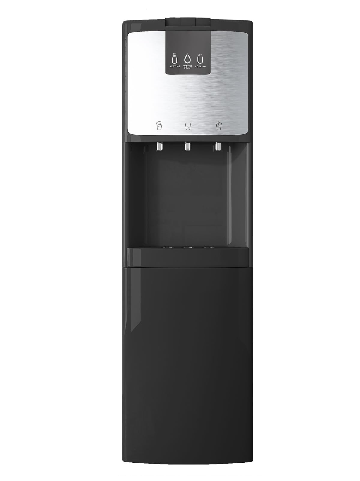 TABU Bottom Loading Water Cooler Dispenser - 3 Temperature Settings (Hot, Cold, Room) for 3/5 Gallon Bottles, Self-Cleaning Stainless Steel with Anti-Scalding & Child Safety Lock - Perfect for Home, Office, and Kitchen Use