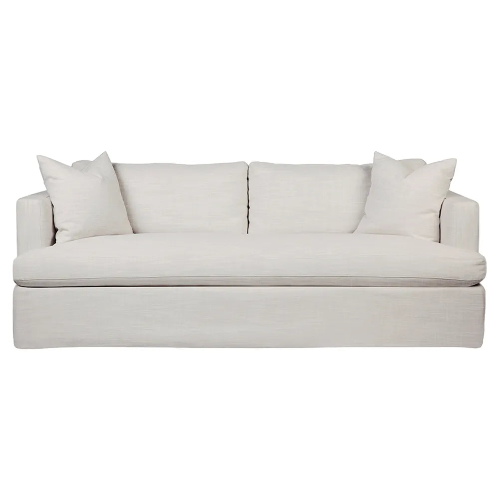 Birkshire Loose Cover 3-Seater Sofa in Off-White Linen Fabric | Removable Washable Slipcover | Perfect for Living Room, Lounge & Family Room Decor