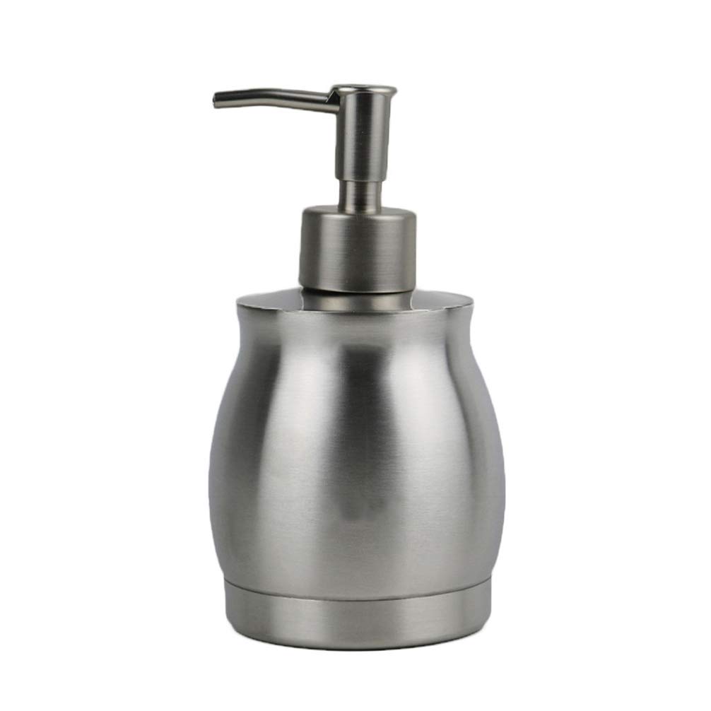 TOPBATHY Stainless Steel Pump Dispenser Bottle - Leakproof Shampoo, Lotion & Liquid Soap Dispenser for Bathroom, Kitchen & Travel - Elegant & Durable Design