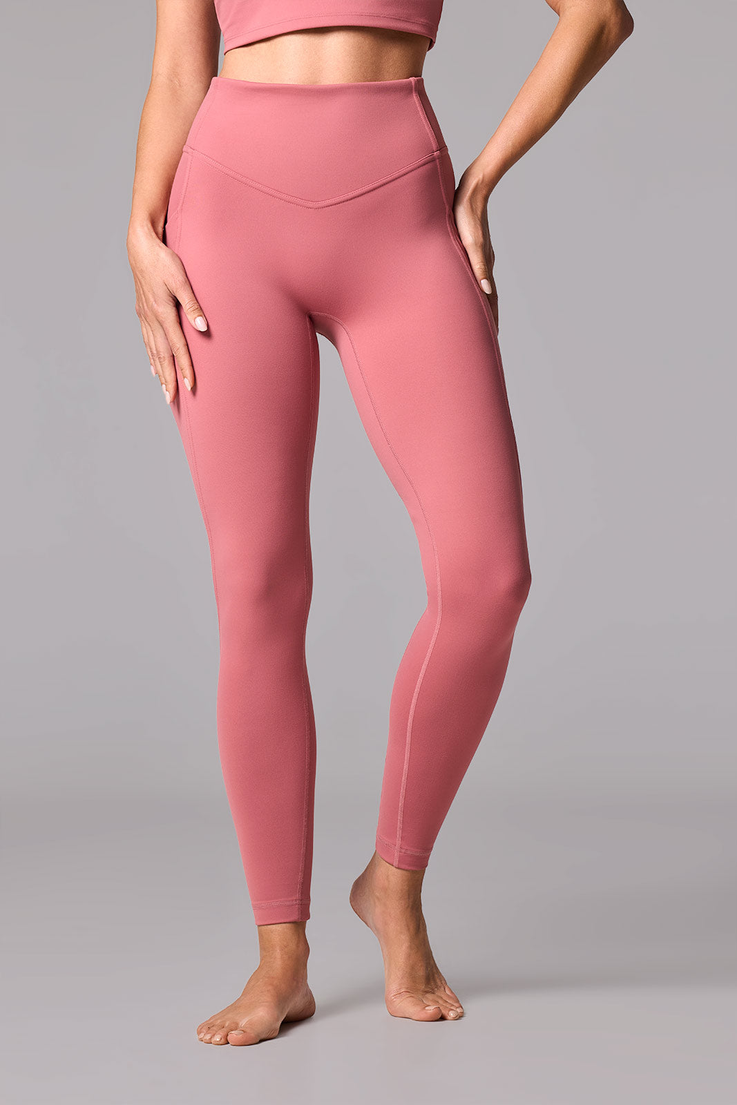 Women's High Waisted Yoga Leggings - Ananda Legging in Terracotta Rose | Workout, Running, Lounge & Everyday Wear