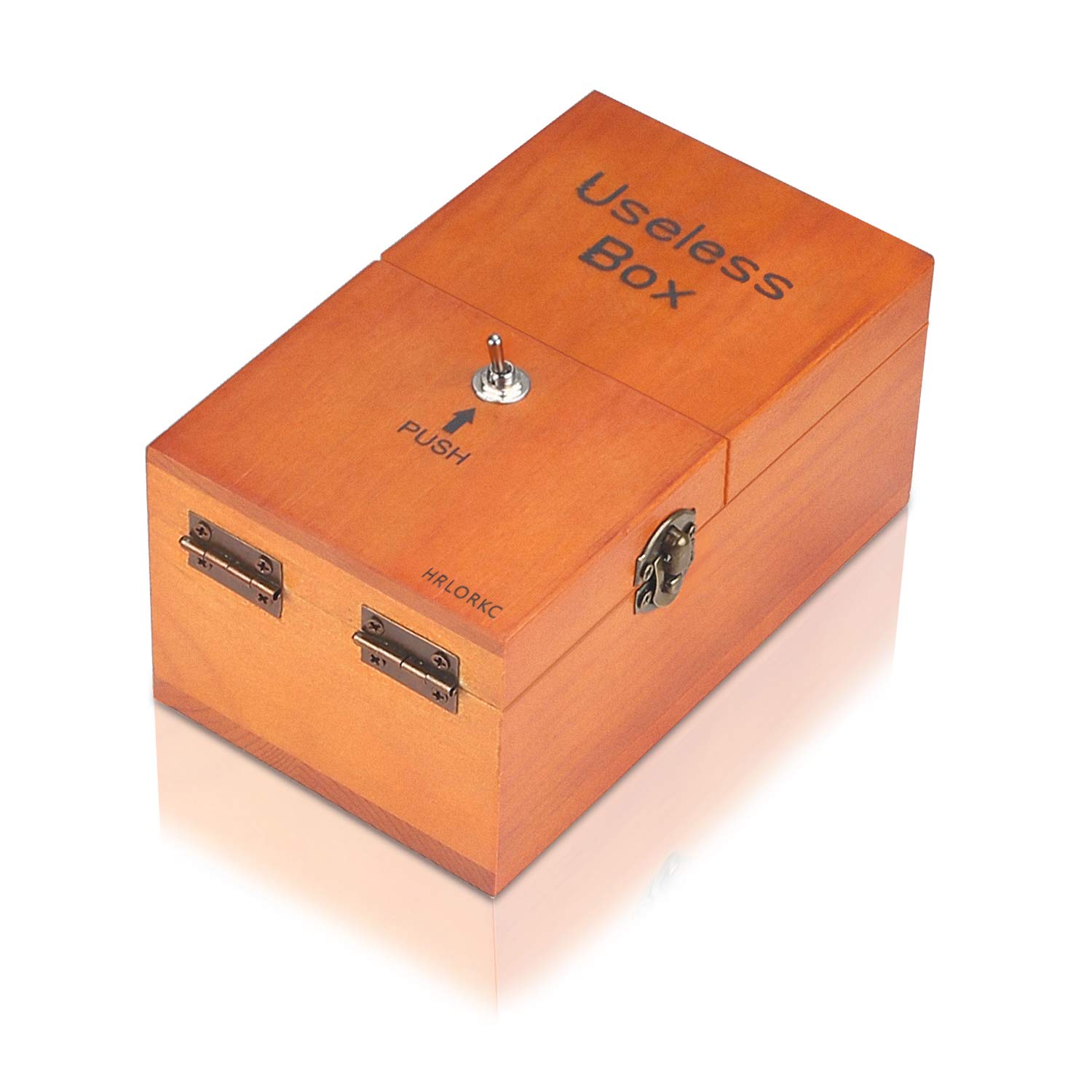 Funny Wooden Useless Box with Surprises - Fully Assembled Stress Relief Toy for Adults & Kids | Office Desk Gadget, Prank Gift, Anxiety Relief Fidget Toy