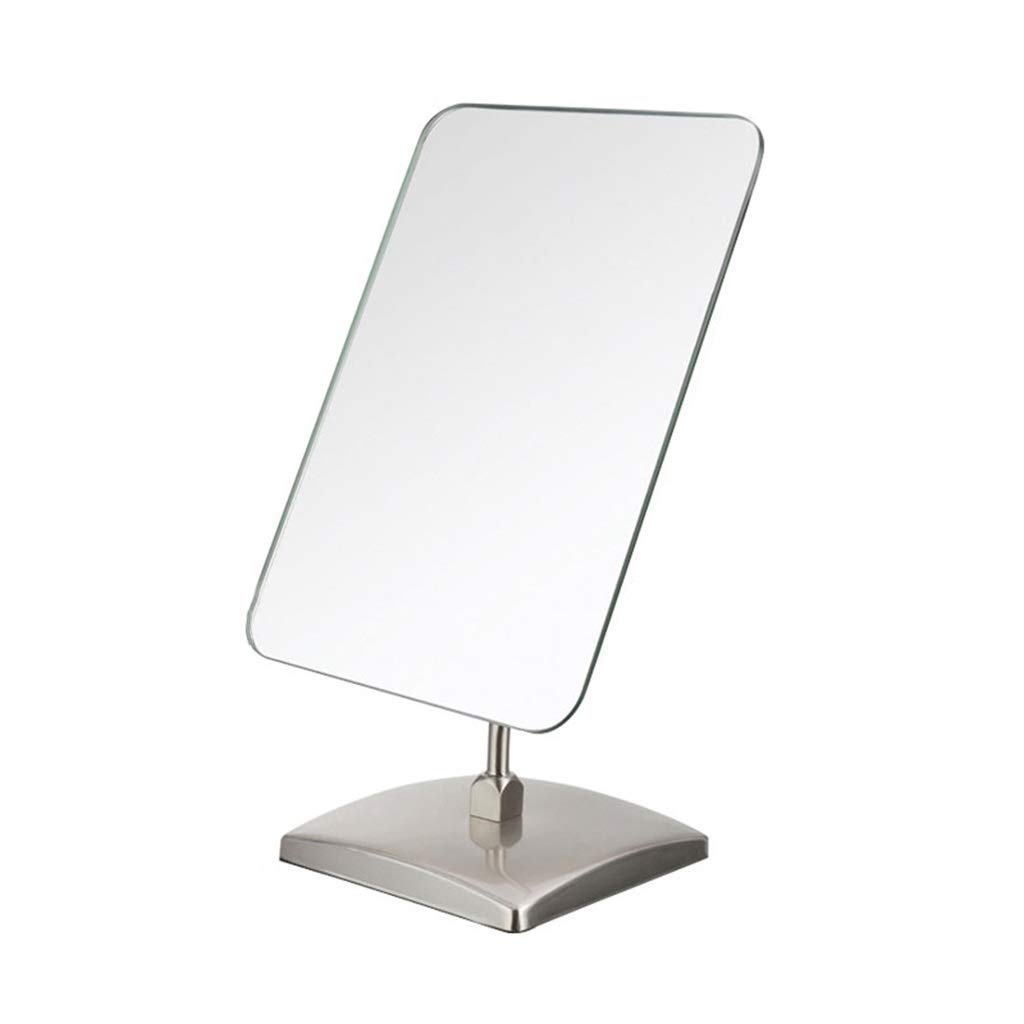 360° Rotating LED Vanity Mirror with Stand - Portable Desktop Makeup Mirror with Adjustable Brightness, HD Magnification for Travel & Home Use - Perfect for Makeup, Skincare & Grooming (Size B)
