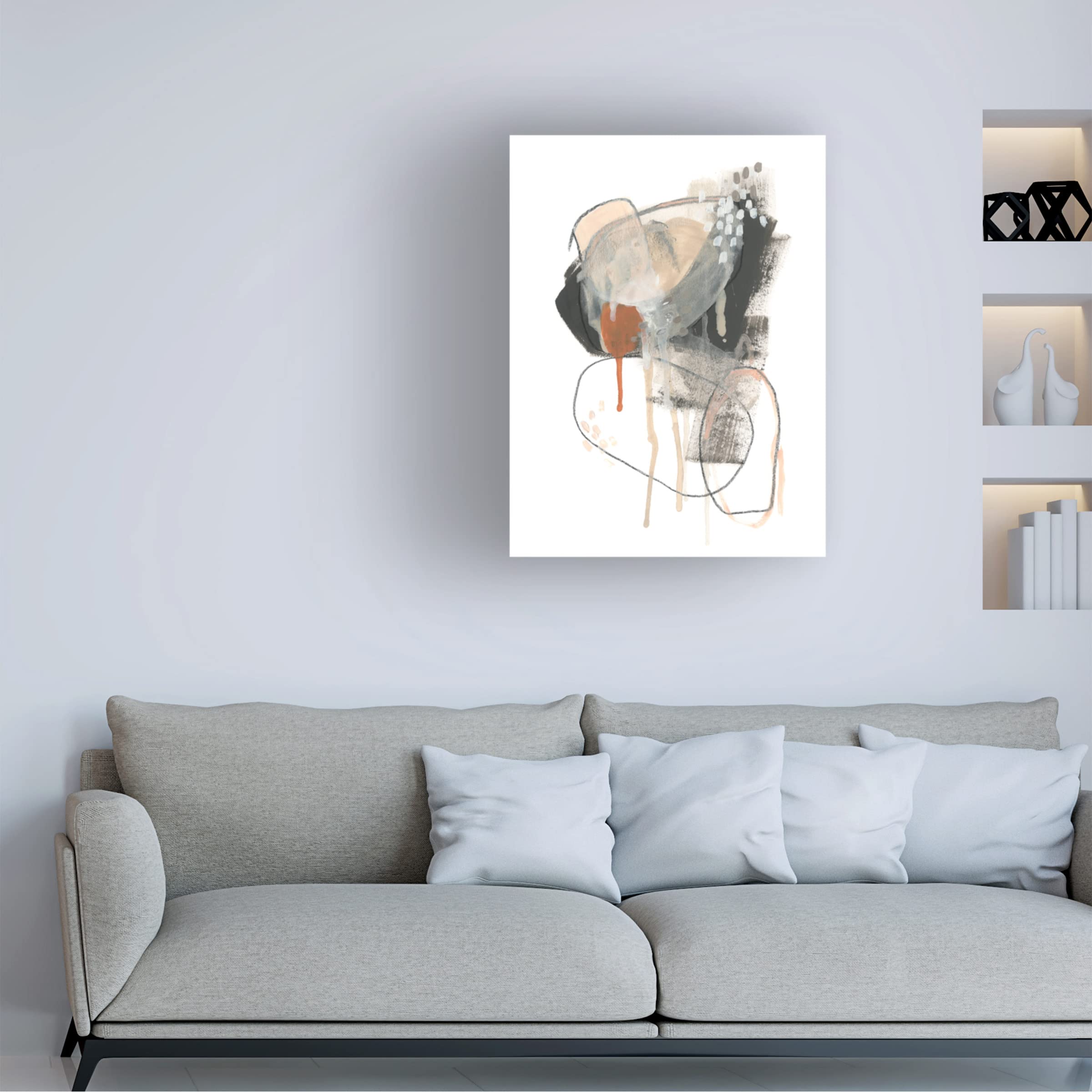 Trademark Fine Art 'Conductive II' Canvas Wall Art by June Erica Vess - Modern Abstract Painting for Living Room, Bedroom & Office Decor