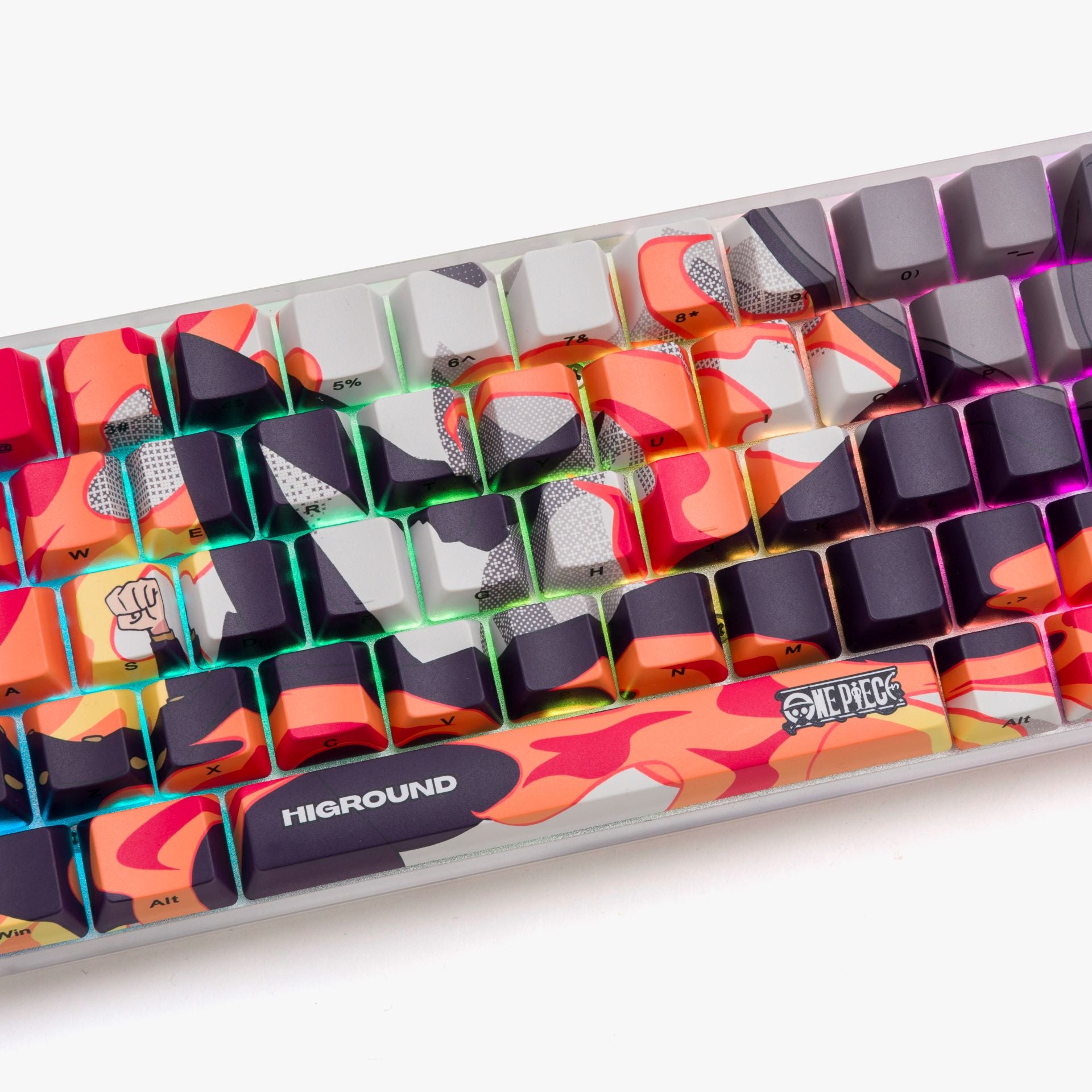 One Piece x HG Basecamp 65HE Mechanical Keyboard - Sanji Edition | Anime Gaming Keyboard for PC & Mac | Perfect for Typing, Coding & Gaming Enthusiasts