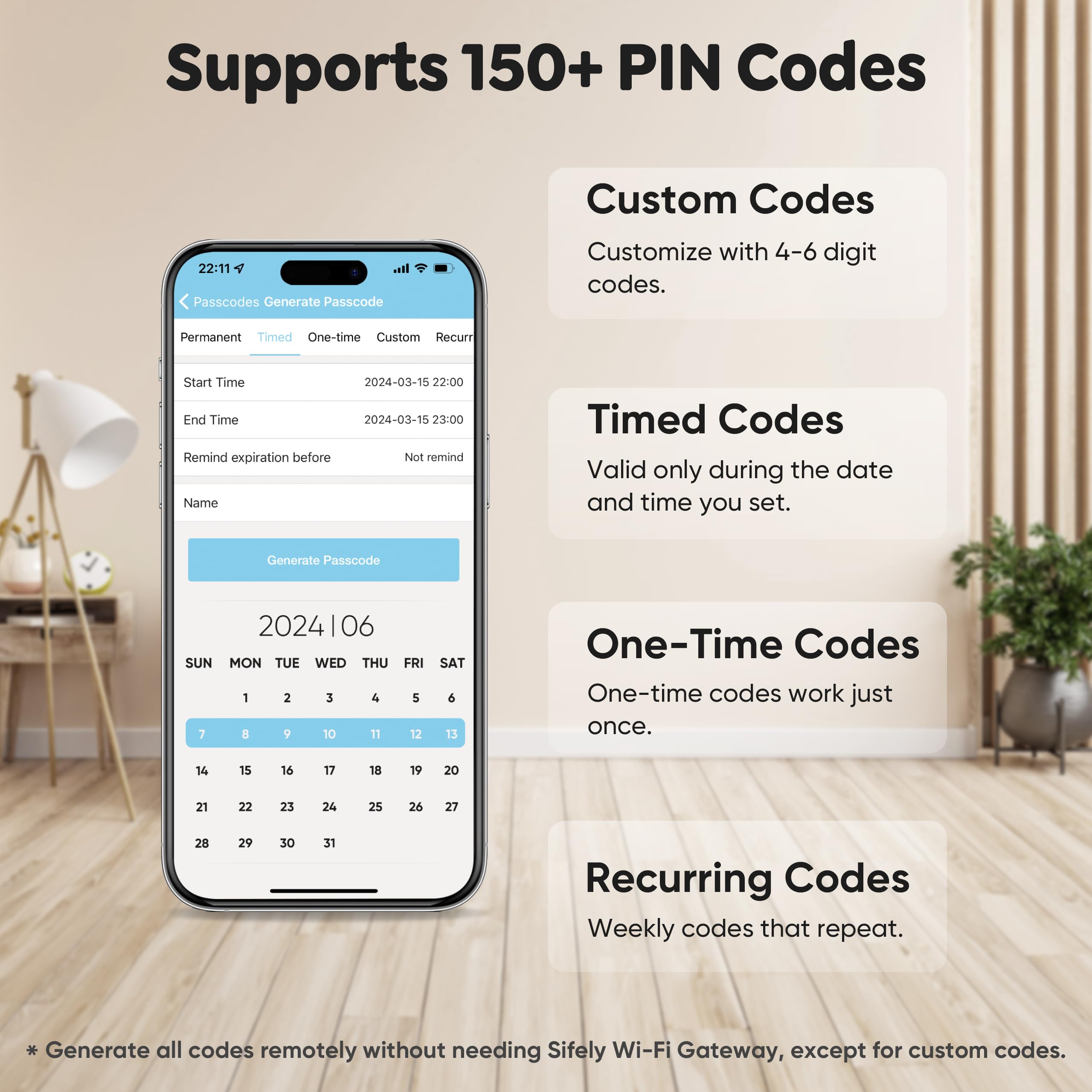 Sifely Smart Lock - Keyless Entry Fingerprint Deadbolt with Keypad & Auto-Lock | Biometric Digital Door Lock for Home Security (Gold) | Perfect for Apartments, Vacation Homes & Airbnb Rentals