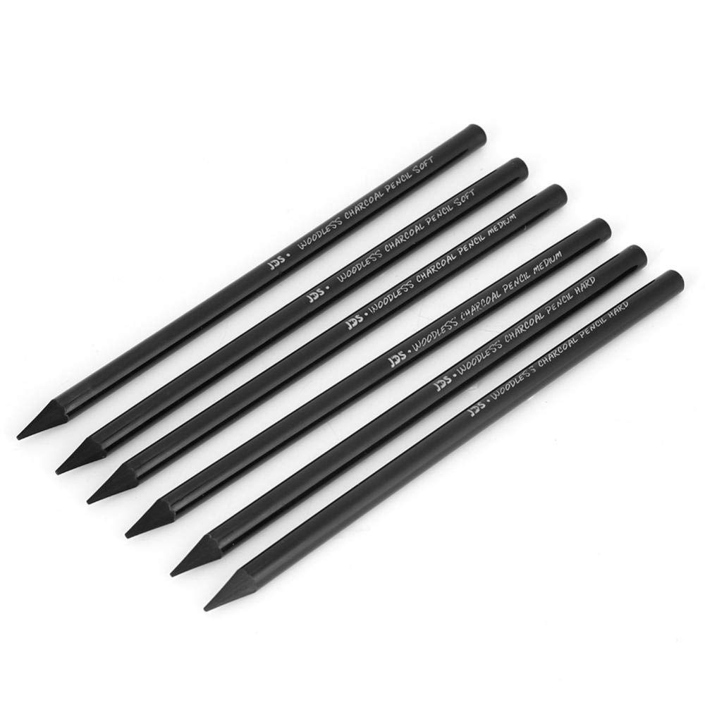 Premium Woodless Sketching Pencil Set - 6pc Professional Charcoal Drawing Pencils for Artists, Sketching & Painting | Ideal for Beginners, Art Classes & Studio Work