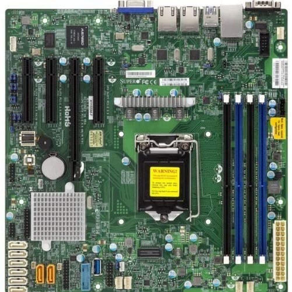 Supermicro X11SSM-F-B MicroATX Motherboard - LGA1151 Socket for Xeon E3-1200 v5, C236 Chipset, PCI Express & SATA Support - Ideal for Workstations, Servers, and Small Business Computing Solutions