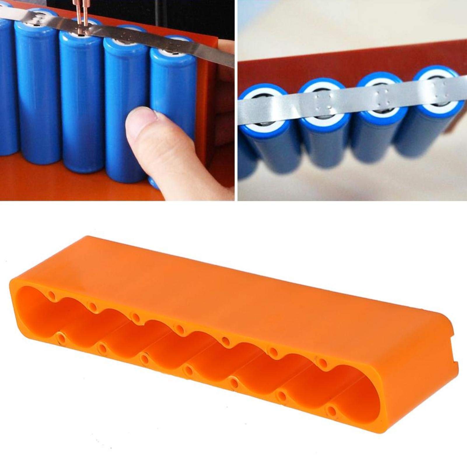 2PCS Adjustable Battery Welding Clamps - Industrial Plastic Battery Pack Holder & Mounting Jig for Spot Welding - Secure Fixing Accessory with 8 Sections (Perfect for DIY Battery Packs, RC Cars, and Solar Power Storage)