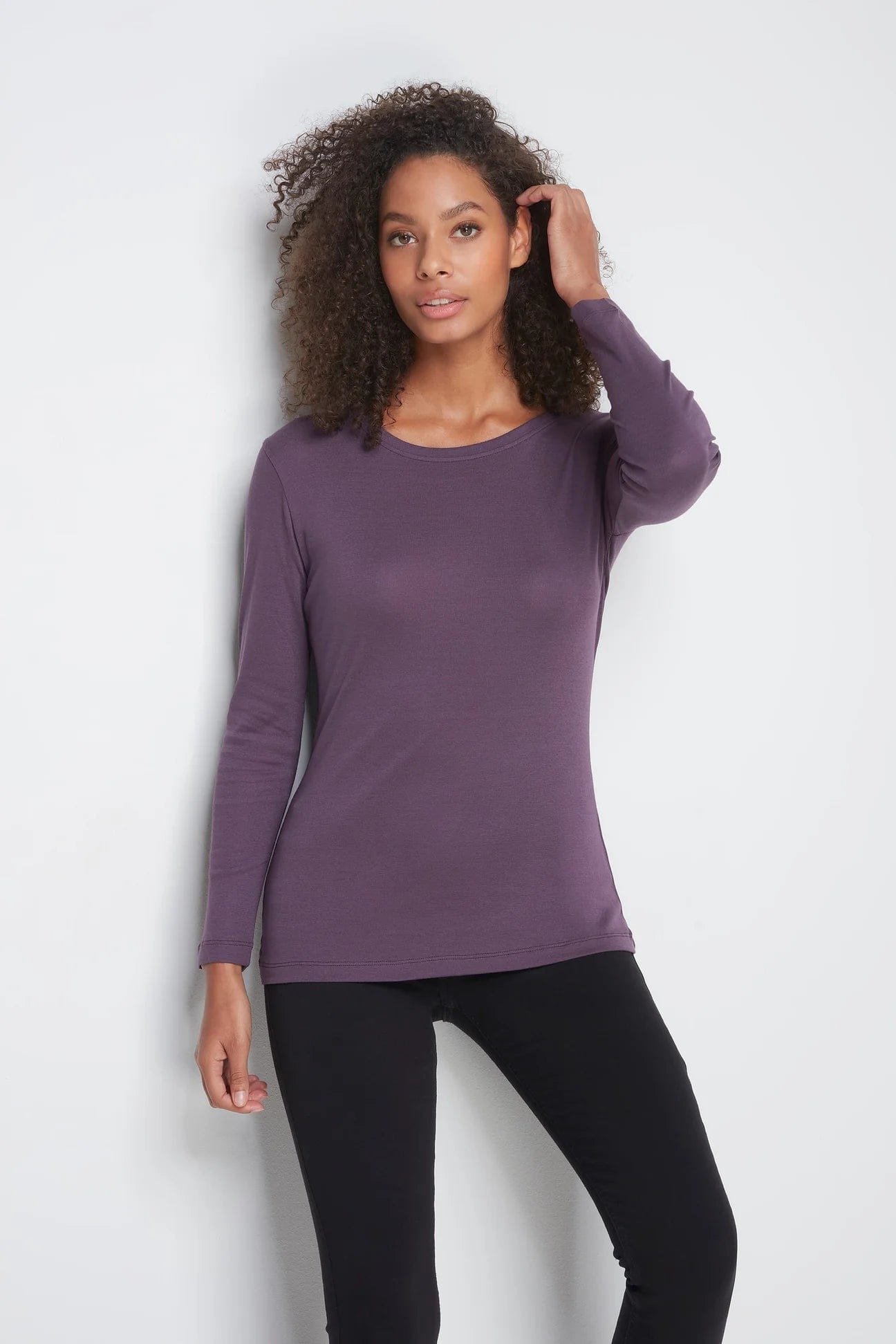 Soft & Breathable Crew Neck Long Sleeve Cotton TENCEL™ Modal Blend T-Shirt for Men & Women | Multiple Colors | Casual Wear, Layering & Everyday Comfort
