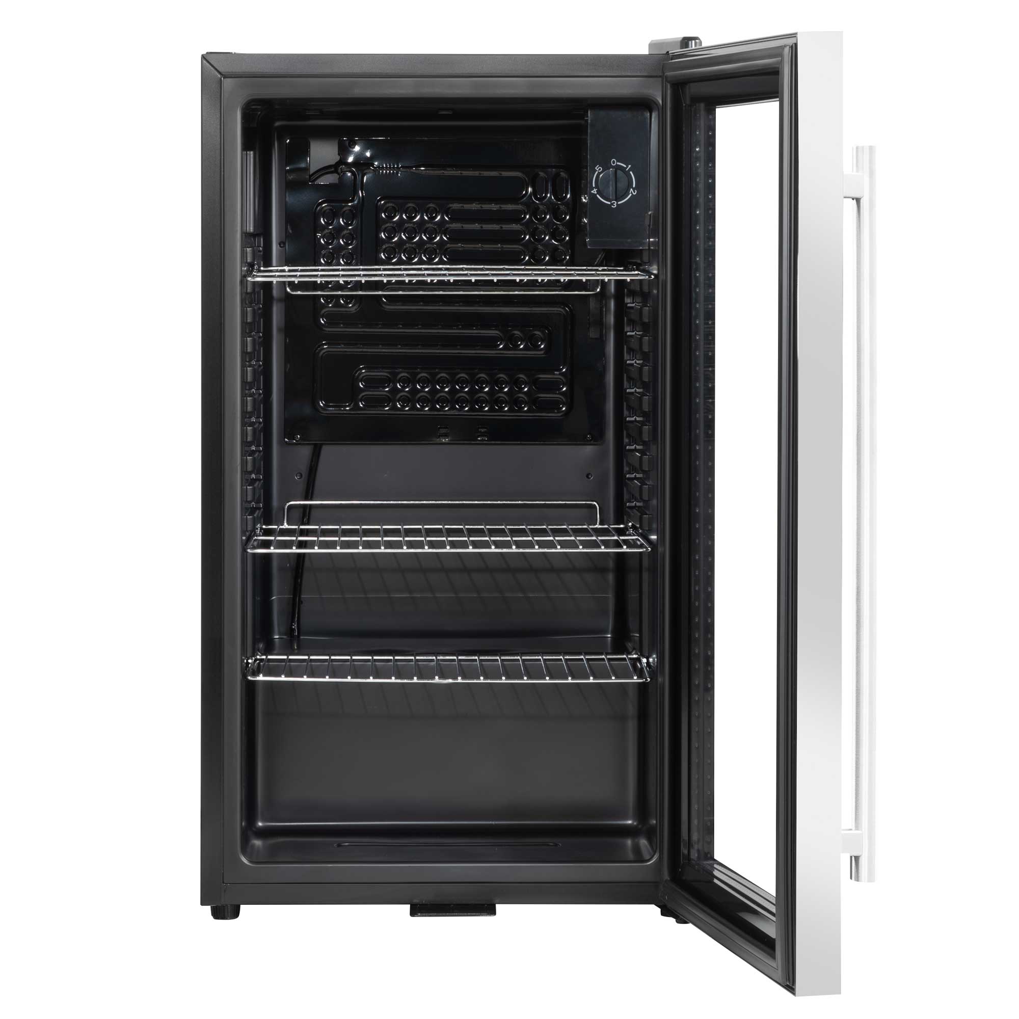 Baridi 85L Under Counter Beverage Refrigerator - Stainless Steel Beer & Wine Cooler with LED Light - Perfect for Home Bar, Kitchen, or Office Use