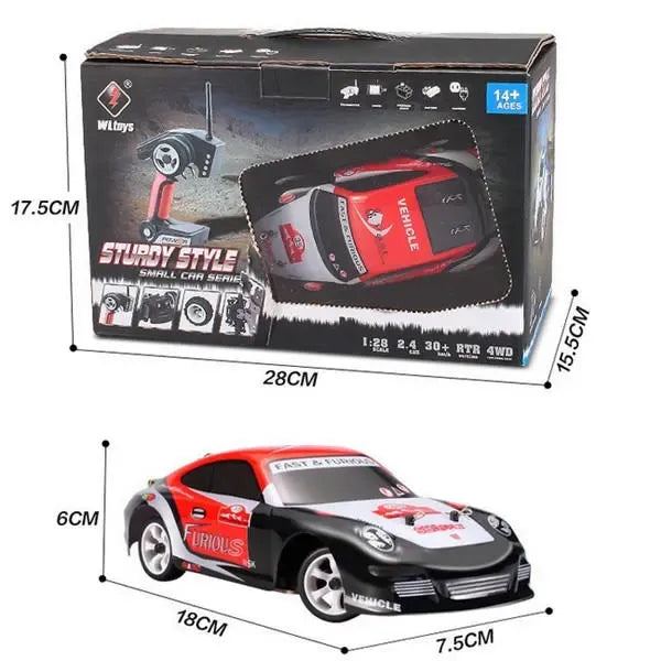 WLtoys K969 1/28 Scale 2.4GHz 4WD Remote Control Drift Racing Car - High Speed RC Drift Vehicle for Indoor & Outdoor Racing, Drifting, Stunt Shows