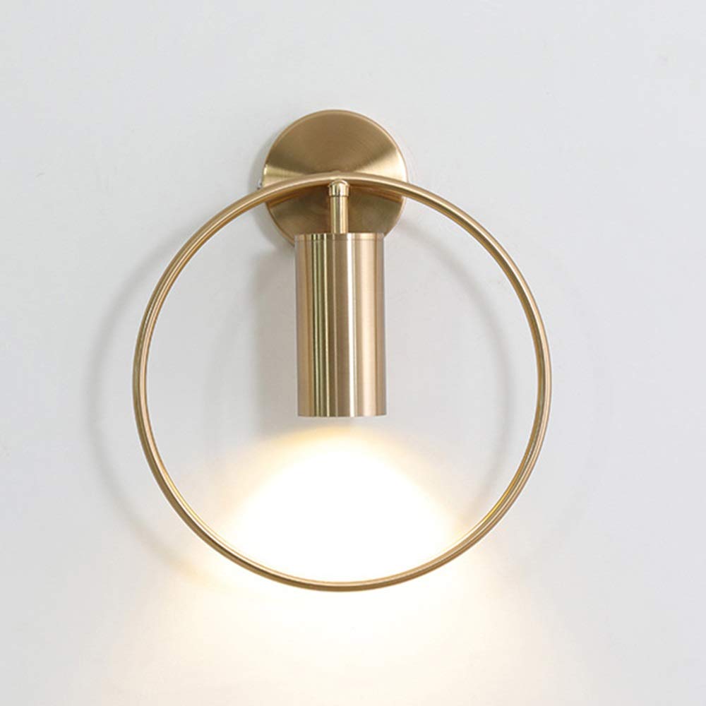Modern Gold Wall Lamp - LED Bedside Light for Bedroom, Living Room, Staircase & Hallway - Creative Simple Design with Warm Lighting (Color: Gold) - Perfect for Ambient Lighting & Home Decor