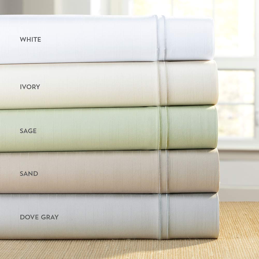 PureCare Elements Rayon from Bamboo Sheet Set - Full Size, White - Breathable & Hypoallergenic Bedding with Deep Pocket Fitting & Enveloping Pillowcases | Perfect for Hot Sleepers & Allergy Sufferers