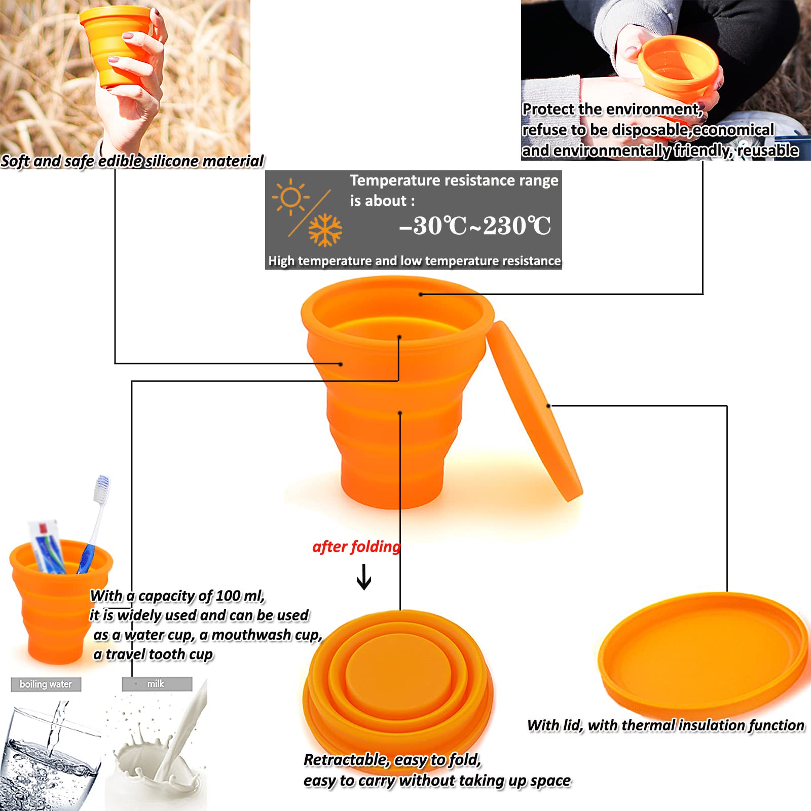 Premium Camping Mess Kit with Collapsible Bowls, Cups & Utensils - Lightweight Backpacking Cookware Set for Hiking, Picnics, Beach & Outdoor Adventures | Compact Travel Dinnerware for Campers & RV Trips