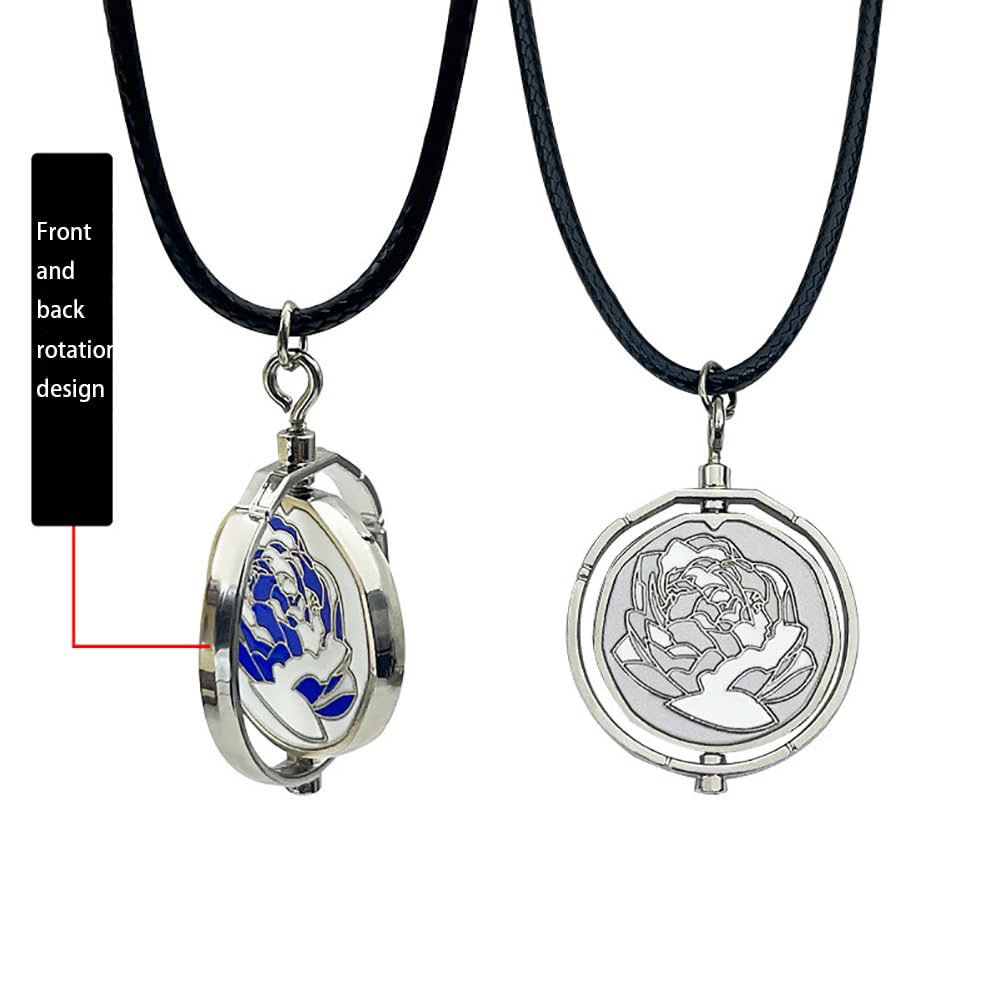 Vi Arcane Hextech Crystals Rotatable Pendant Necklace - Official League of Legends Cosplay Jewelry for Halloween, Christmas & Birthday Gifts | Perfect for Cosplay Events, Anime Conventions & LOL Fans