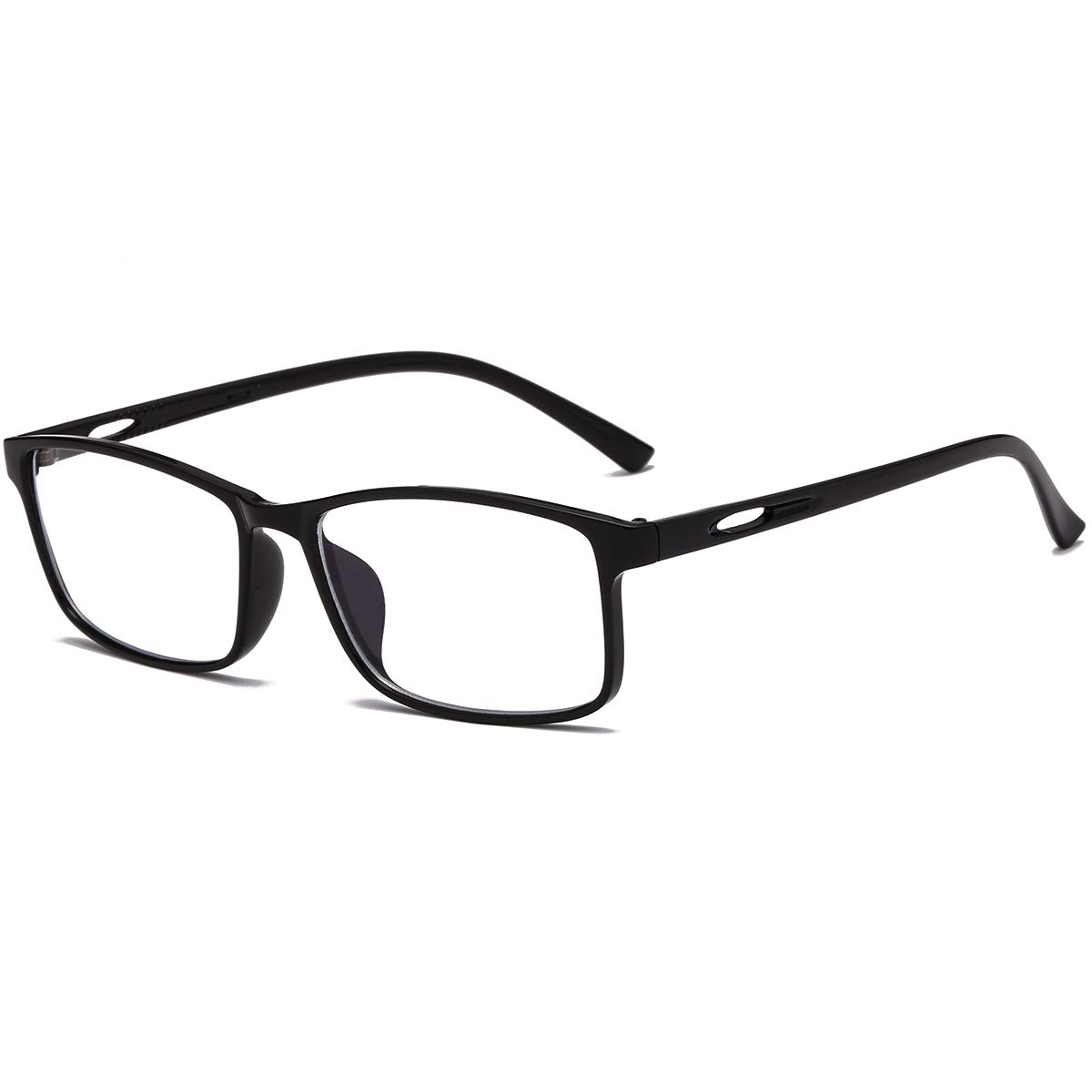 Blue Light Blocking Glasses for Women & Men - Anti Eyestrain Computer Glasses with UV Protection - Stylish Black Frame for Office Work, Gaming & Screen Time