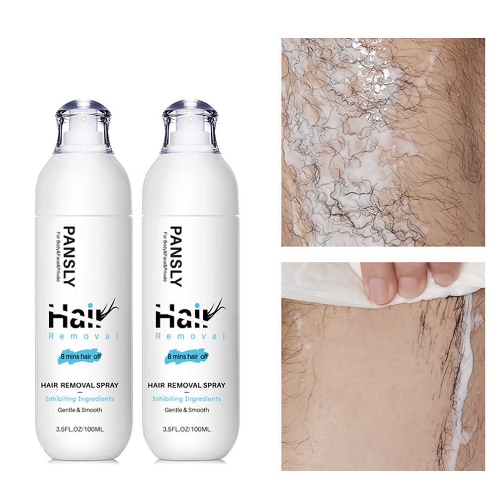 100ML Hair Removal Spray for Women & Men - Gentle Depilatory Spray for Legs, Arms, Face, Underarms & Bikini Area - Non-Irritating Formula for Smooth Skin - Perfect for Home Use & Travel