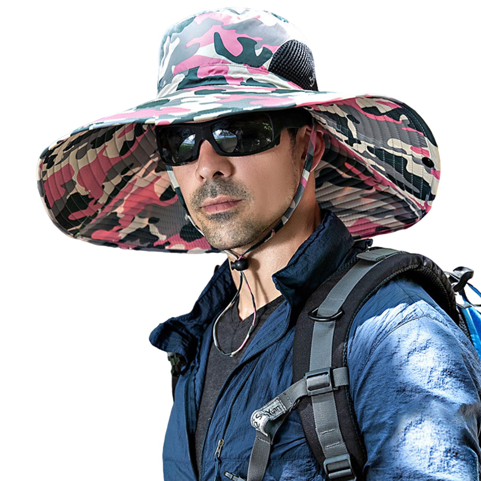 Peicees Super Wide Brim Sun Hat for Men & Women - UPF 50+ UV Protection Fishing Bucket Hat, Safari & Cowboy Style Summer Outdoor Hat - Perfect for Beach, Hiking, Gardening and Travel