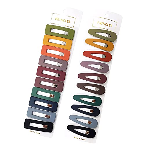 20Pcs Matte Snap Hair Clips for Women & Girls - Non-Slip Barrettes in Trendy Candy Colors - Perfect for School, Work, Parties & Everyday Hairstyling (Multicolor)