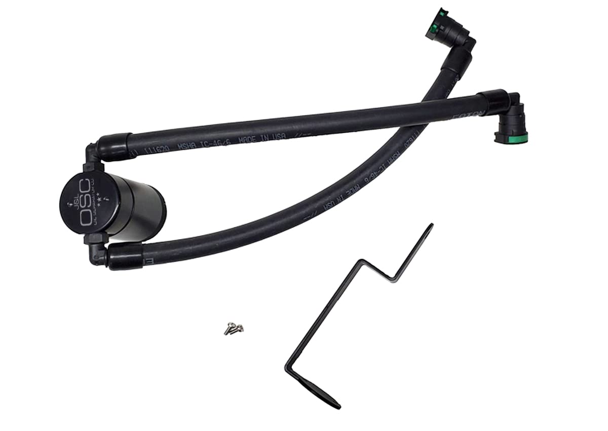 J&L Oil Separator 3.0 - Compatible with 2020-2022 Ford Escape 1.5L & 2021-2024 Ford Bronco Sport 1.5L (Passenger Side, Black) - Engine Oil Catch Can for Improved Performance & Reduced Carbon Buildup - Perfect for Off-Roading & Daily Driving