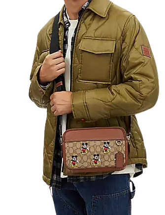 Coach Disney X Coach Graham Crossbody Bag - Signature Jacquard with Mickey Mouse Print | Stylish & Trendy Women's Handbag for Casual Outings, Travel & Disney Theme Events