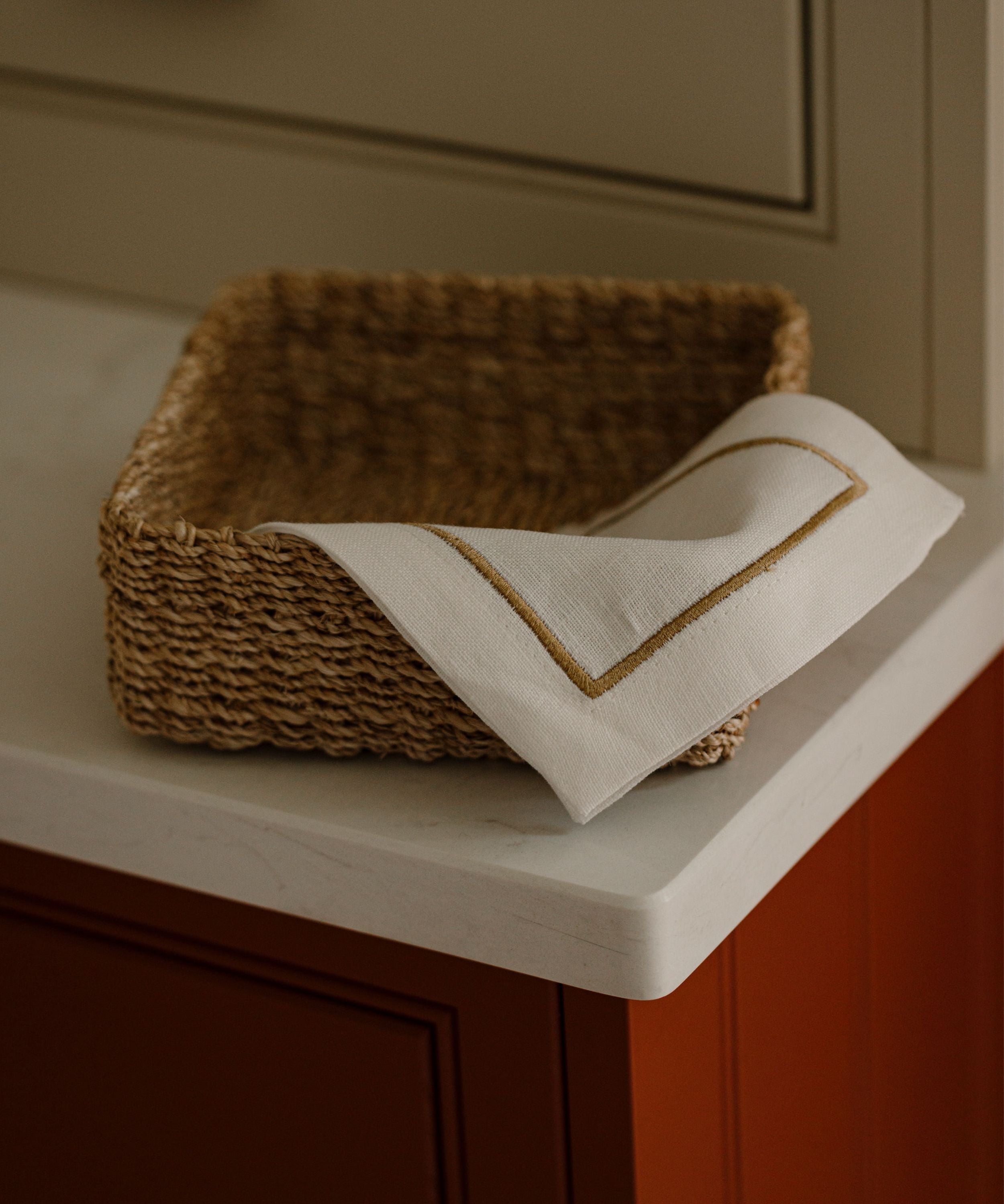 Small Abaca Square Storage Basket - Natural Fiber Organizer for Home, Office & Nursery - Perfect for Toys, Blankets & Decor
