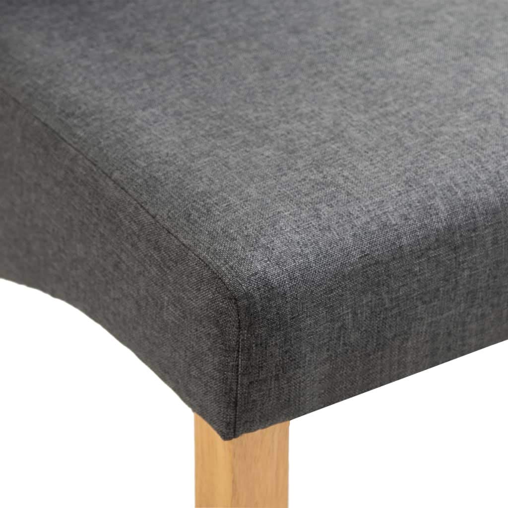6-Piece Gray Fabric Dining Chairs Set with Solid Wood Legs - Living Room, Side, Reception Chairs for Dining Room, Guest Room, Bistro, Vanity & Kitchen - Perfect for Home, Office & Restaurant Use