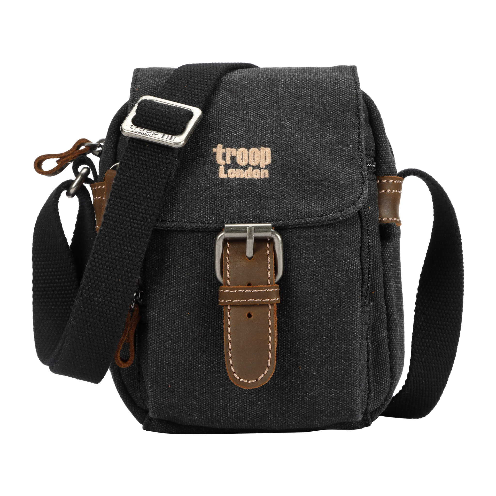 TRP0213 Troop London Classic Canvas Crossbody Bag for Men & Women - Stylish & Durable Everyday Shoulder Bag for Work, Travel & Casual Outings