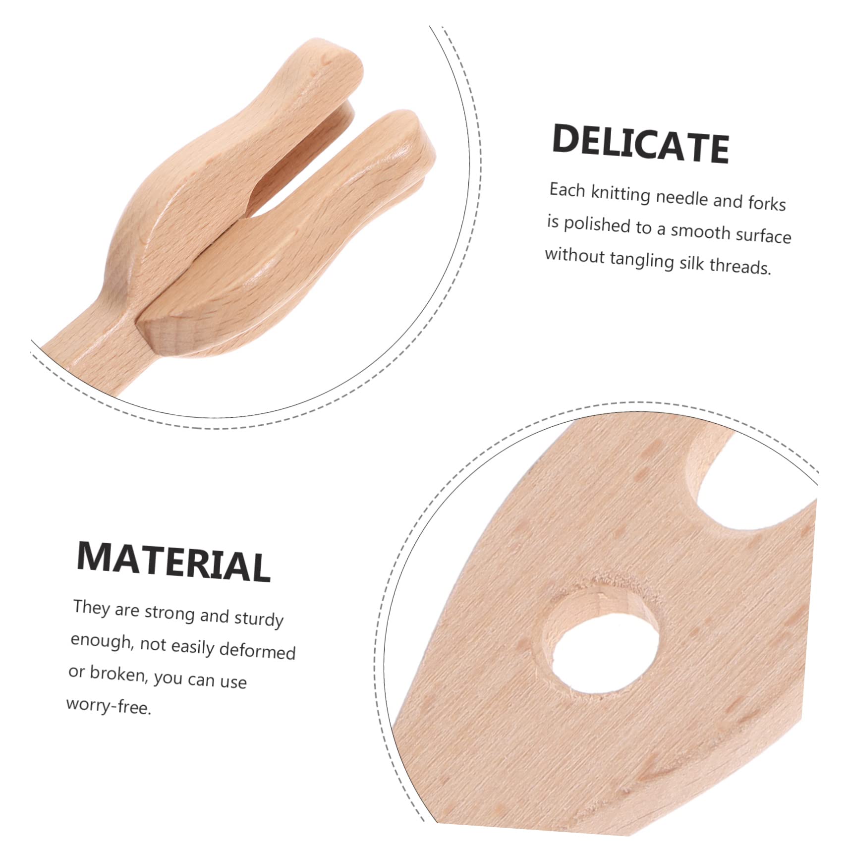 EXCEART Wooden Knitting Fork Set - DIY Weaving Kit with Crochet Hooks, Knitting Needles & Braiding Tools for Handmade Crafts | Perfect for Home Decor, Scarf Making & Yarn Projects (Reusable, Hand-Cut)