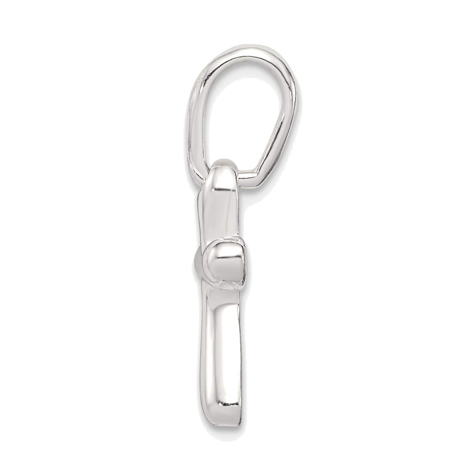 Bonyak Sterling Silver Tiny Freeform Cross Charm Pendant - Dainty Minimalist Jewelry for Everyday Wear, Gifts & Faith-Based Fashion