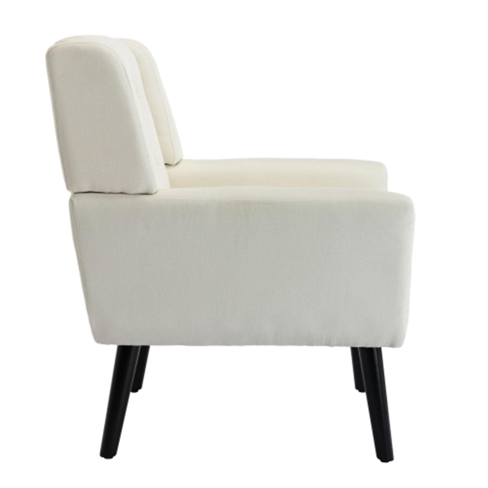 Ergonomic Office Chair & Modern Dining Chair - Beige Fabric Upholstery for Home & Office Comfort