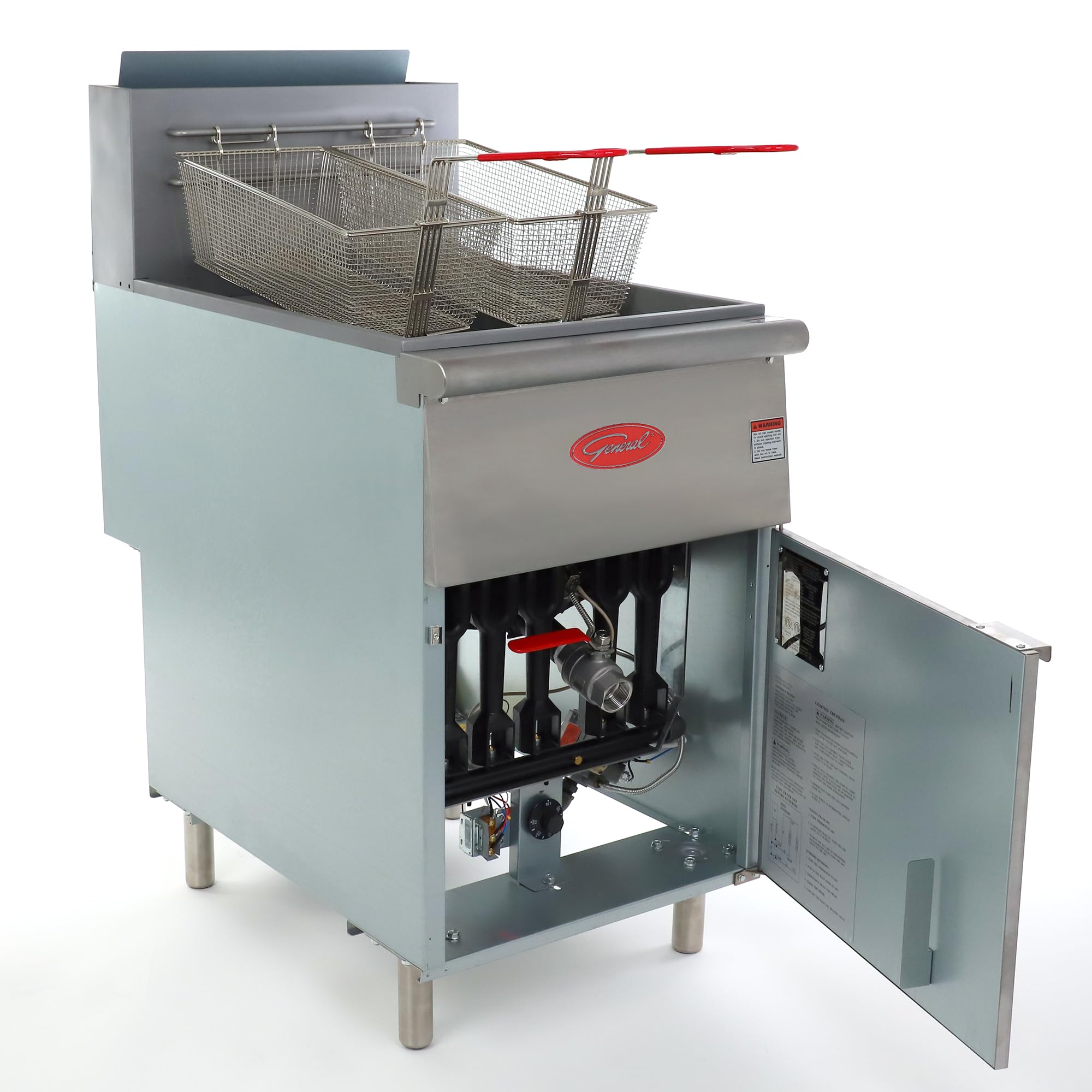 Commercial Stainless Steel Deep Fryer 70 lb Capacity 150,000 BTU - Perfect for Restaurants, Food Trucks & Catering Businesses
