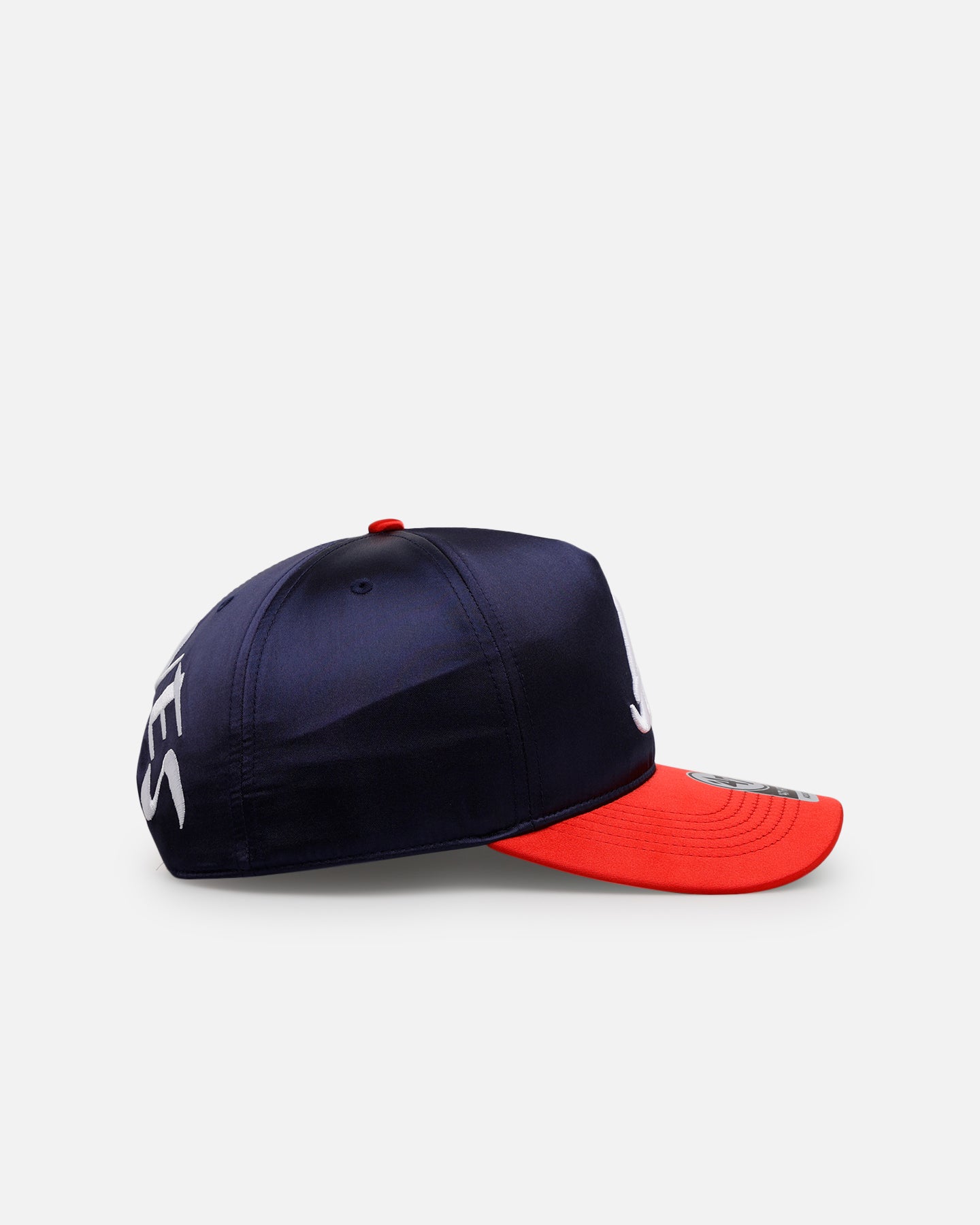 47 Brand Atlanta Braves 'Silky Way' 47 Hitch Snapback Hat - Navy/Red Adjustable Baseball Cap for Men & Women - Perfect for Sports Games, Casual Outfits & Fan Collections