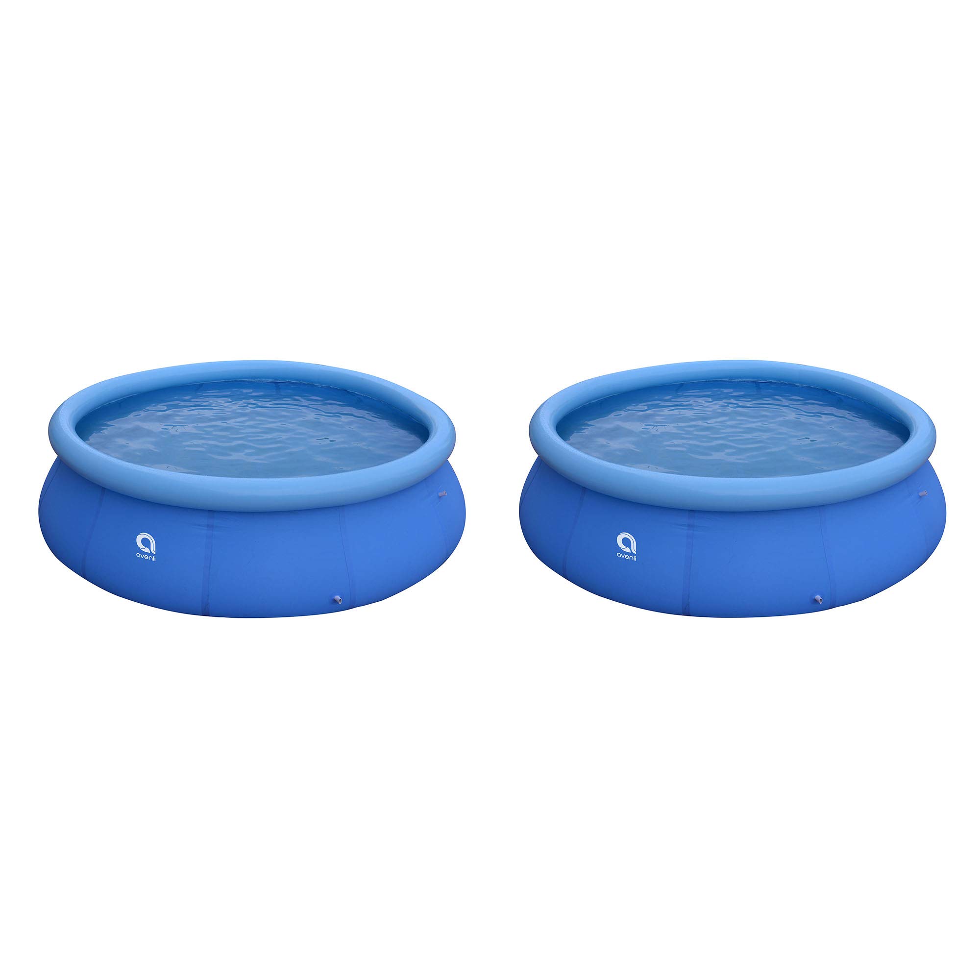 JLeisure Avenli 17807 10ft x 30in Inflatable Above Ground Swimming Pool for Kids - 3 Person Capacity, Quick Setup, Outdoor Backyard Water Play (Blue, 2 Pack) - Perfect for Summer Parties, Family Fun, and Backyard Relaxation