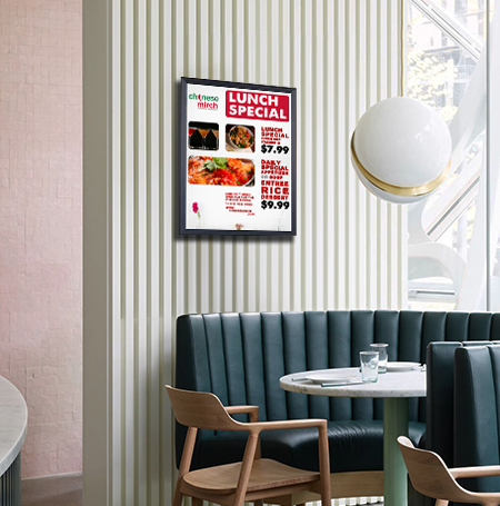 12x24 Euro Style Poster Frame - Top or Side Load Metal Sign Holder with Slide-in Design for Home, Office & Gallery Displays