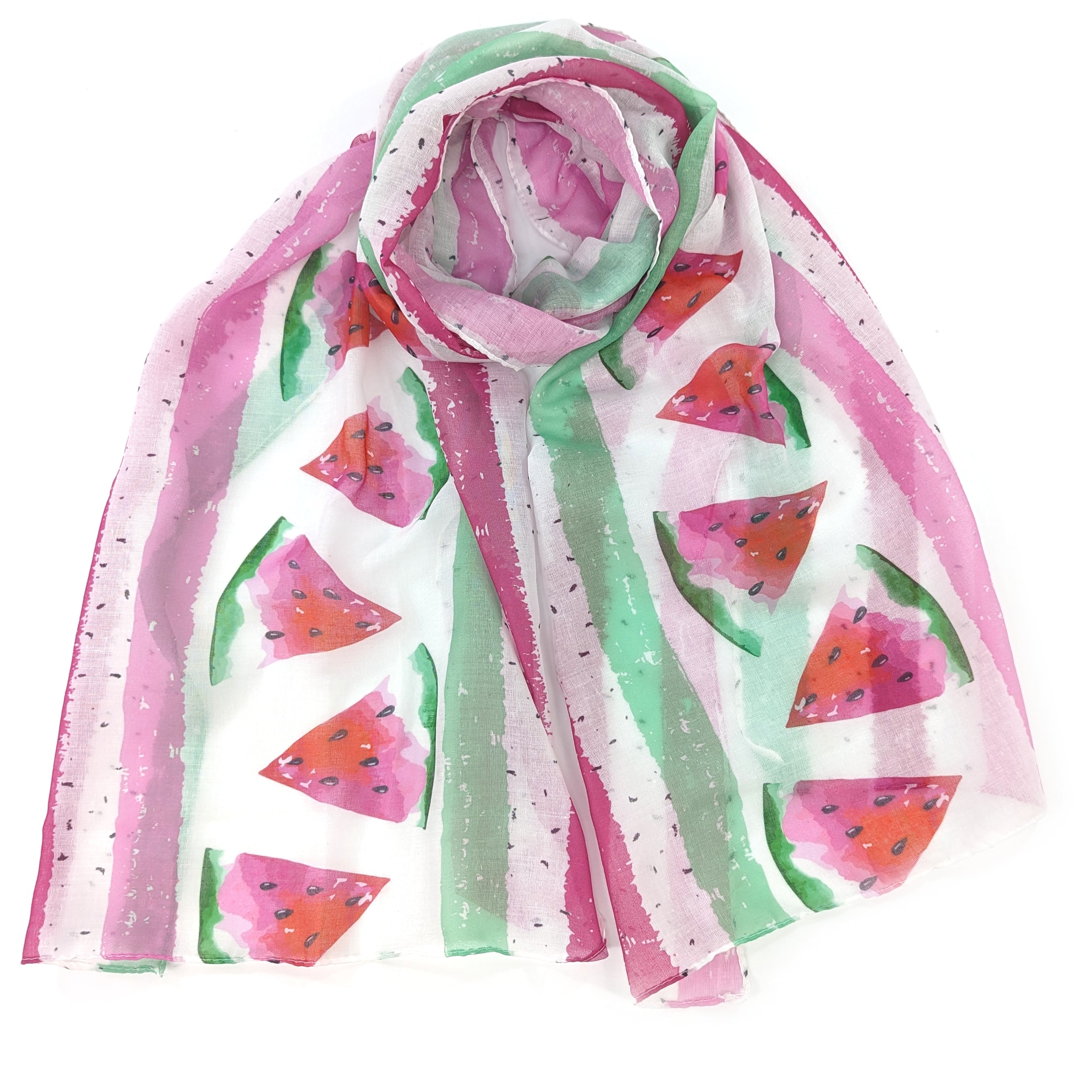 Wanda the Watermelon Scarf - Soft & Stylish Summer Fashion Accessory for Women - Perfect for Beach, Travel, and Outdoor Activities
