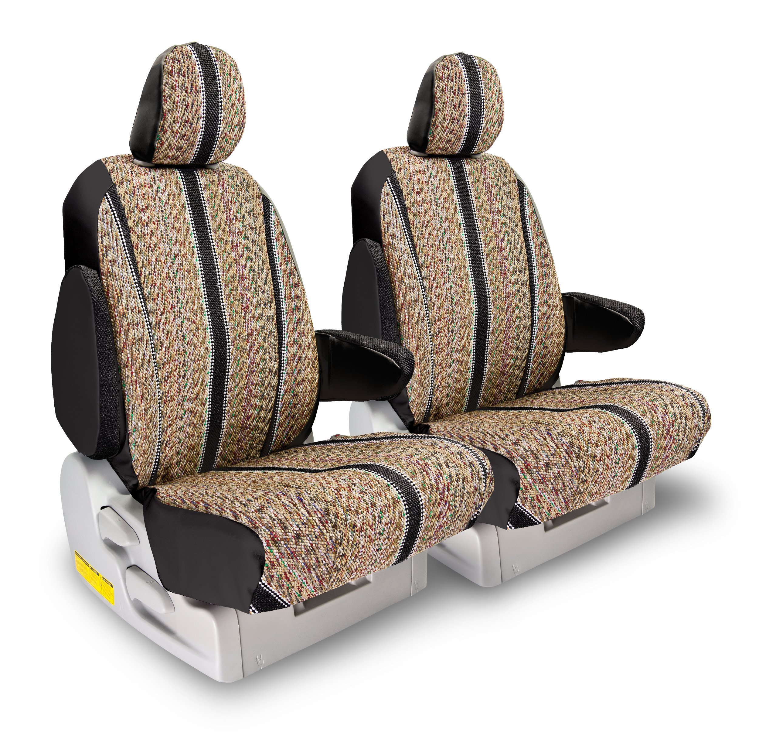 ShearComfort Custom Saddle Blanket Seat Covers for 1995-1998 Chevy C/K Pickup Trucks - Black Bucket Seats with Inner Arms & Adjustable Headrests | Durable & Comfortable for Road Trips, Work Commutes & Off-Road Adventures